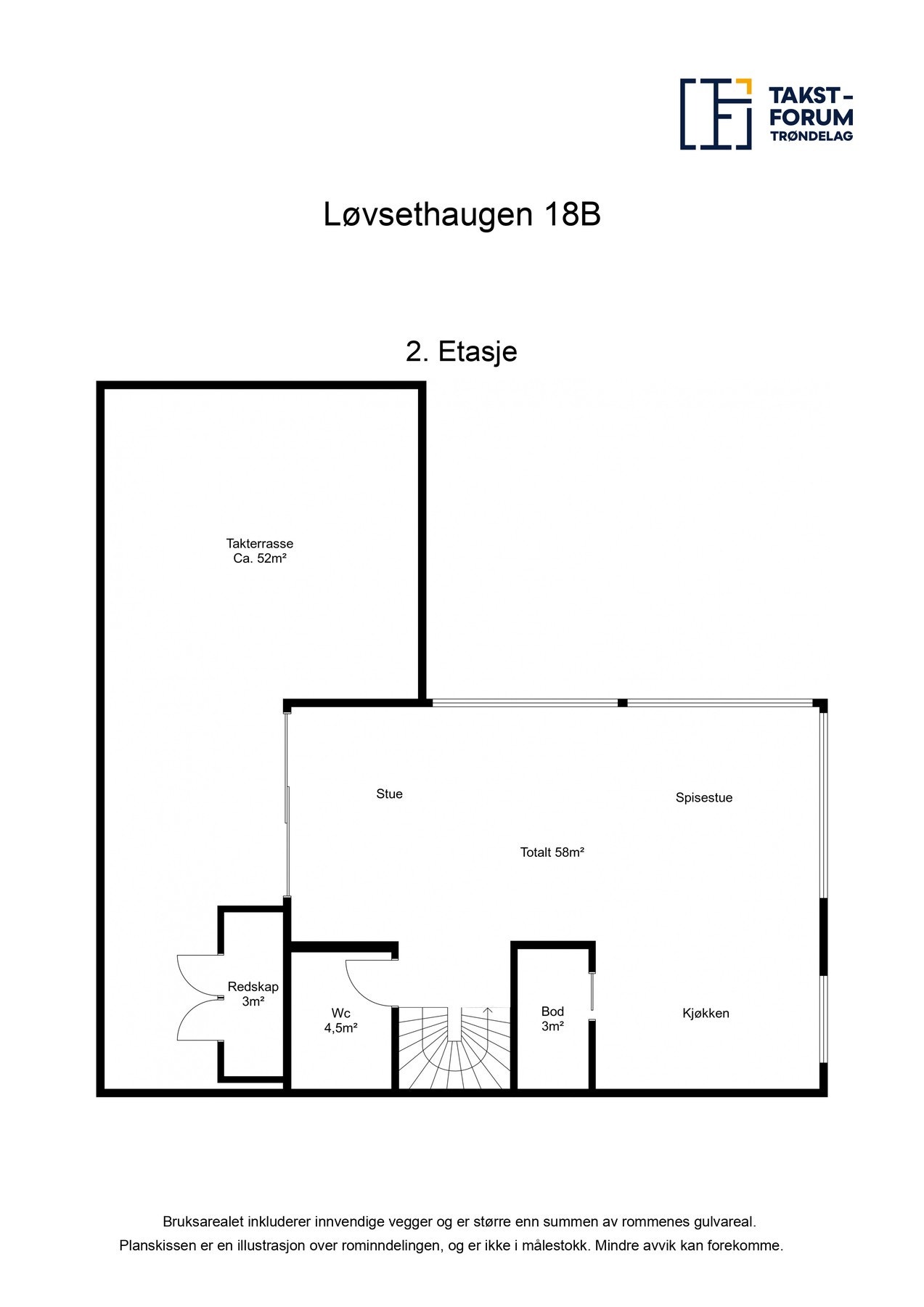 Planskisse hovedetasje. Galleribilde