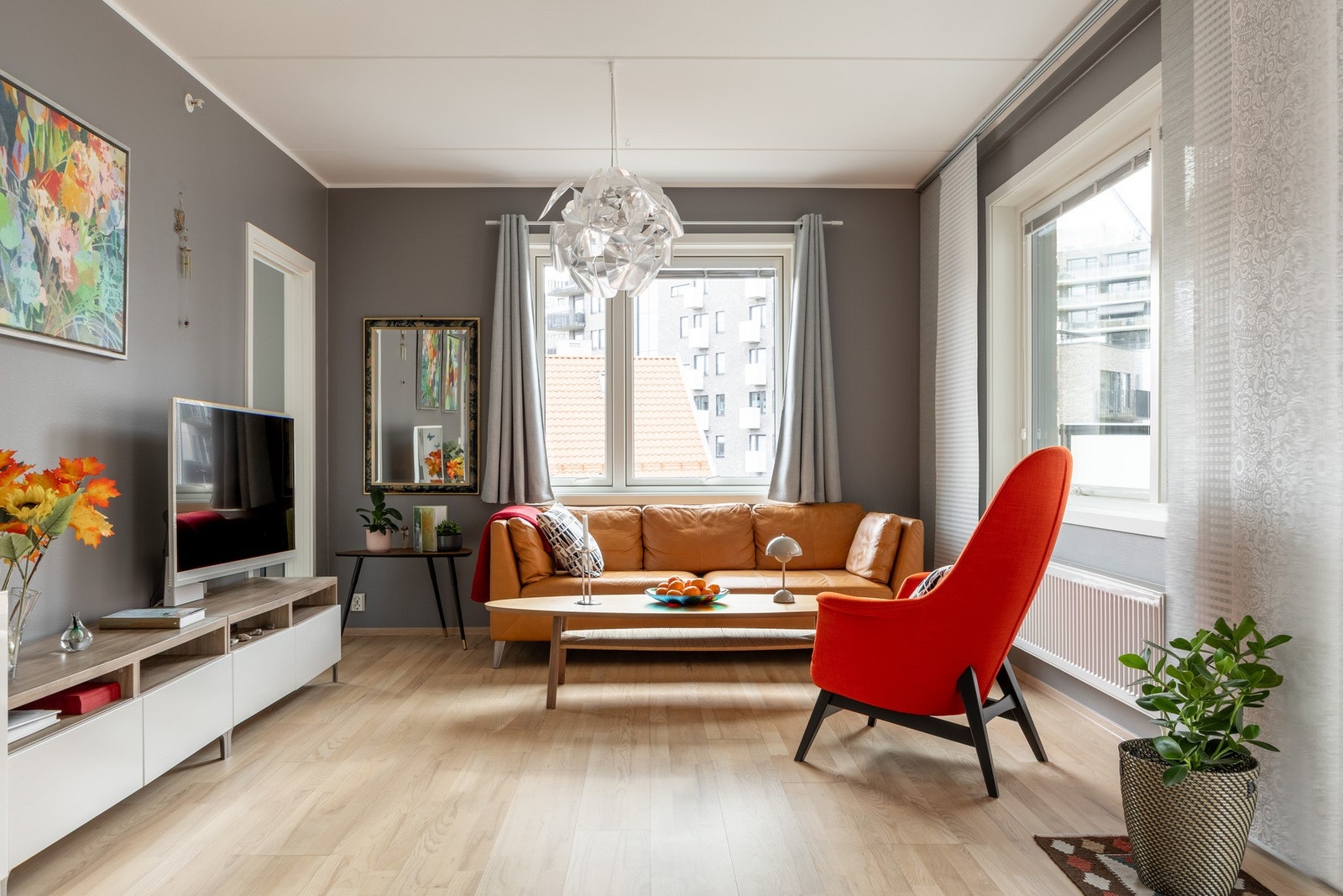 Stuen kan enkelt innredes med ønskelige møblementer. Galleribilde