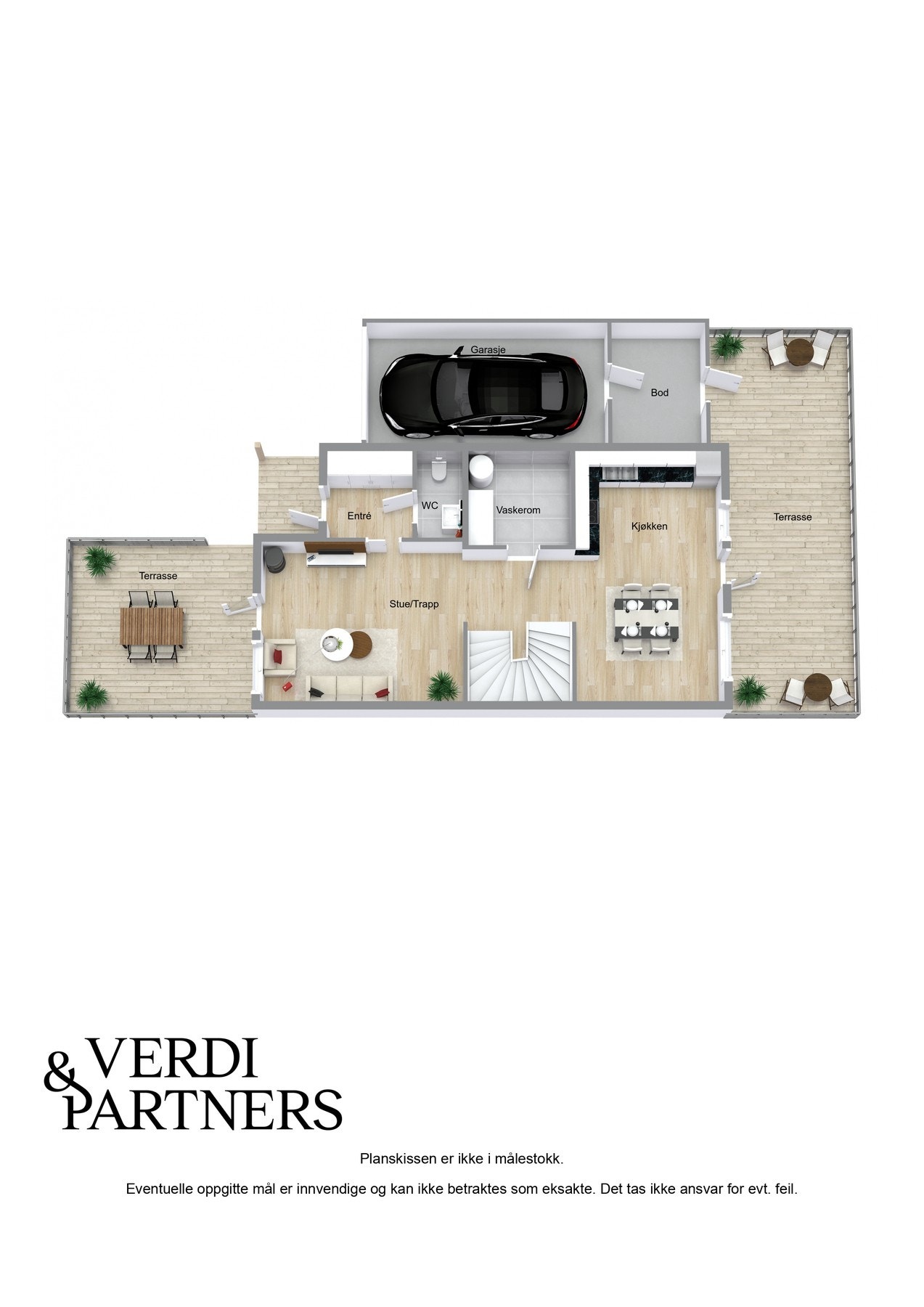 Plantegning 1.etg. - Kan avvike fra de faktiske forhold. Galleribilde