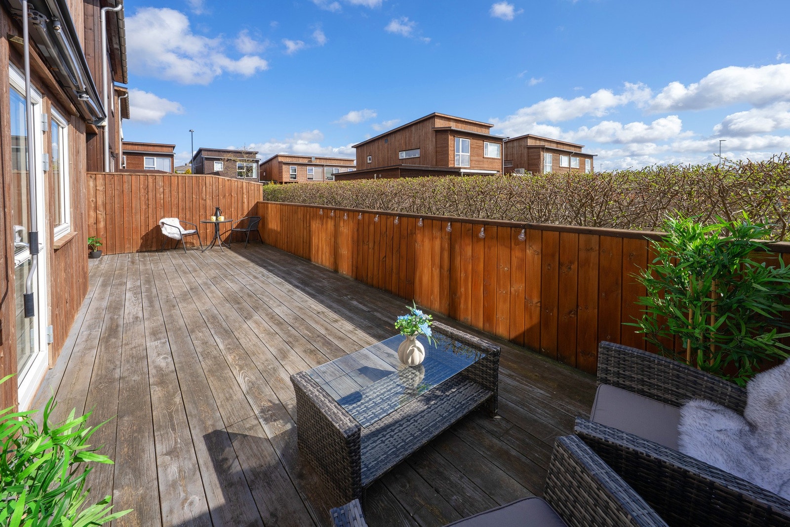 Uteområde byr på gode solforhold. Galleribilde