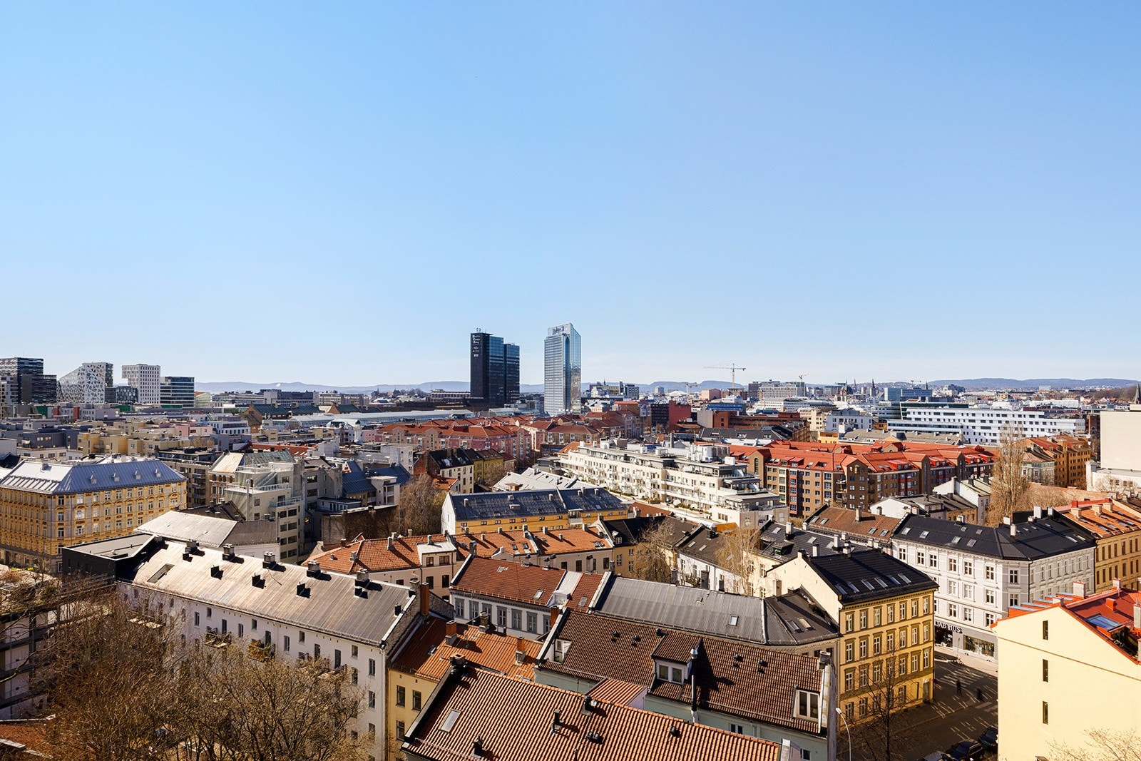 Utsikt mot Barcode og Oslo sentrum Galleribilde