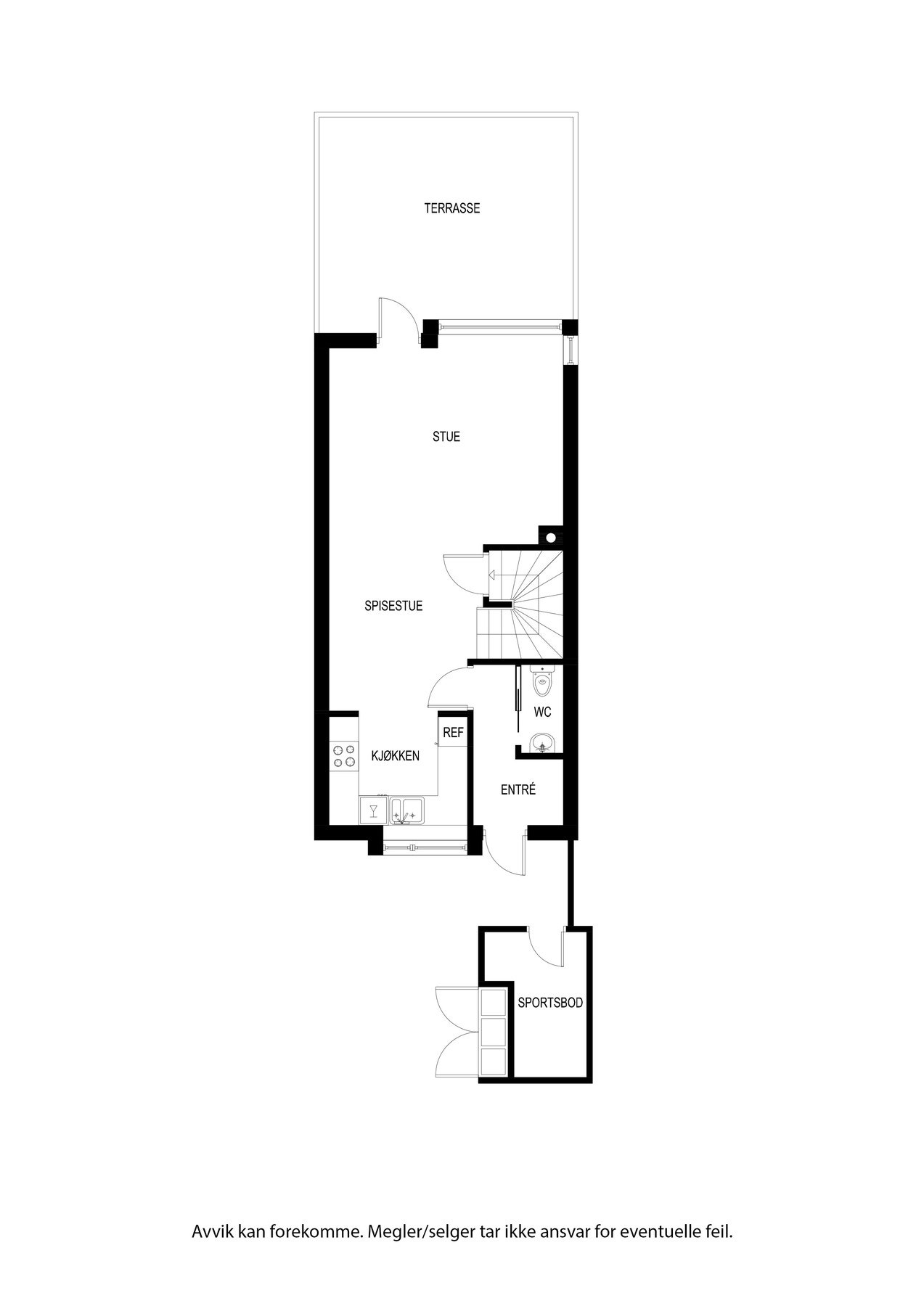 Plantegning 1 etg. Galleribilde
