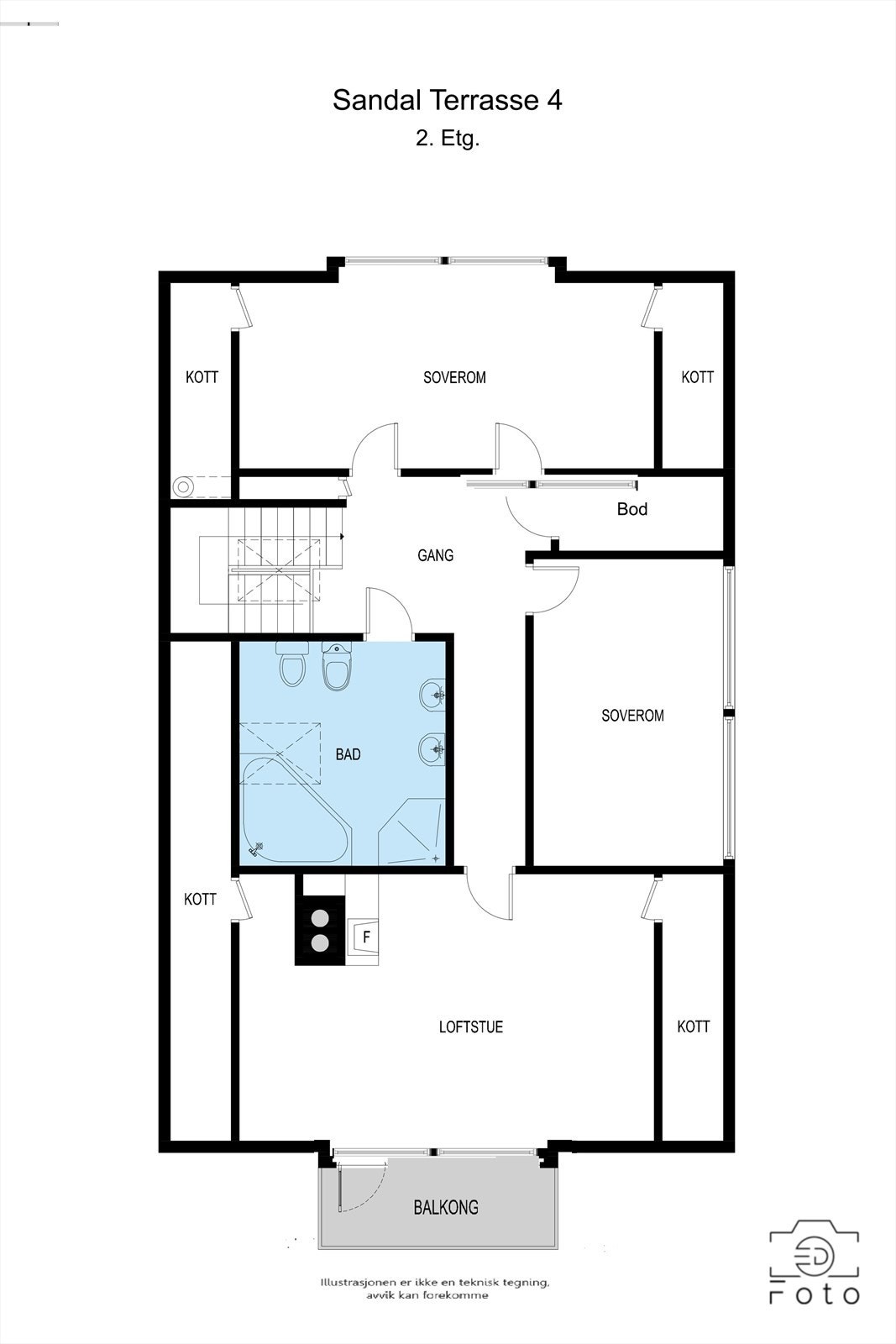 Plantegning 2.etg Galleribilde