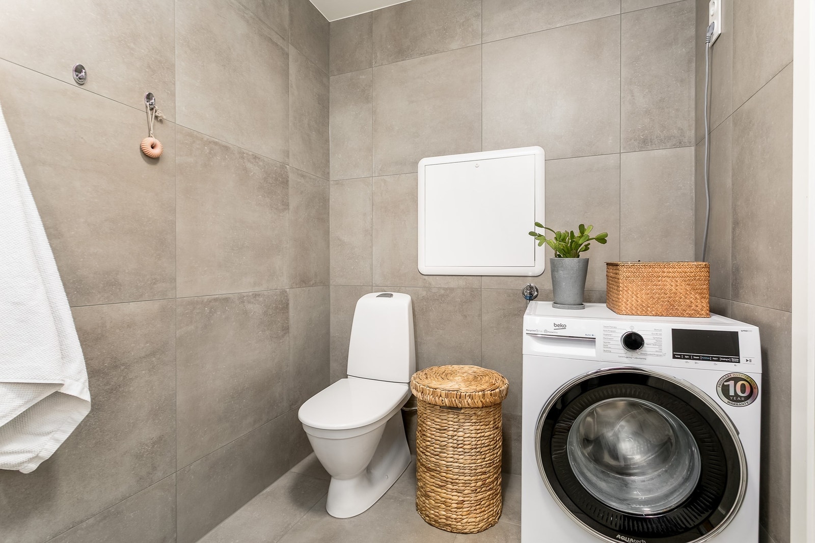 Badets areal er velutnyttet og tilrettelagt for vaskesøyle. Galleribilde