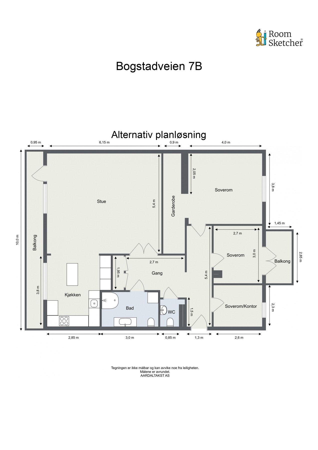 Alternativ planløsning. Galleribilde