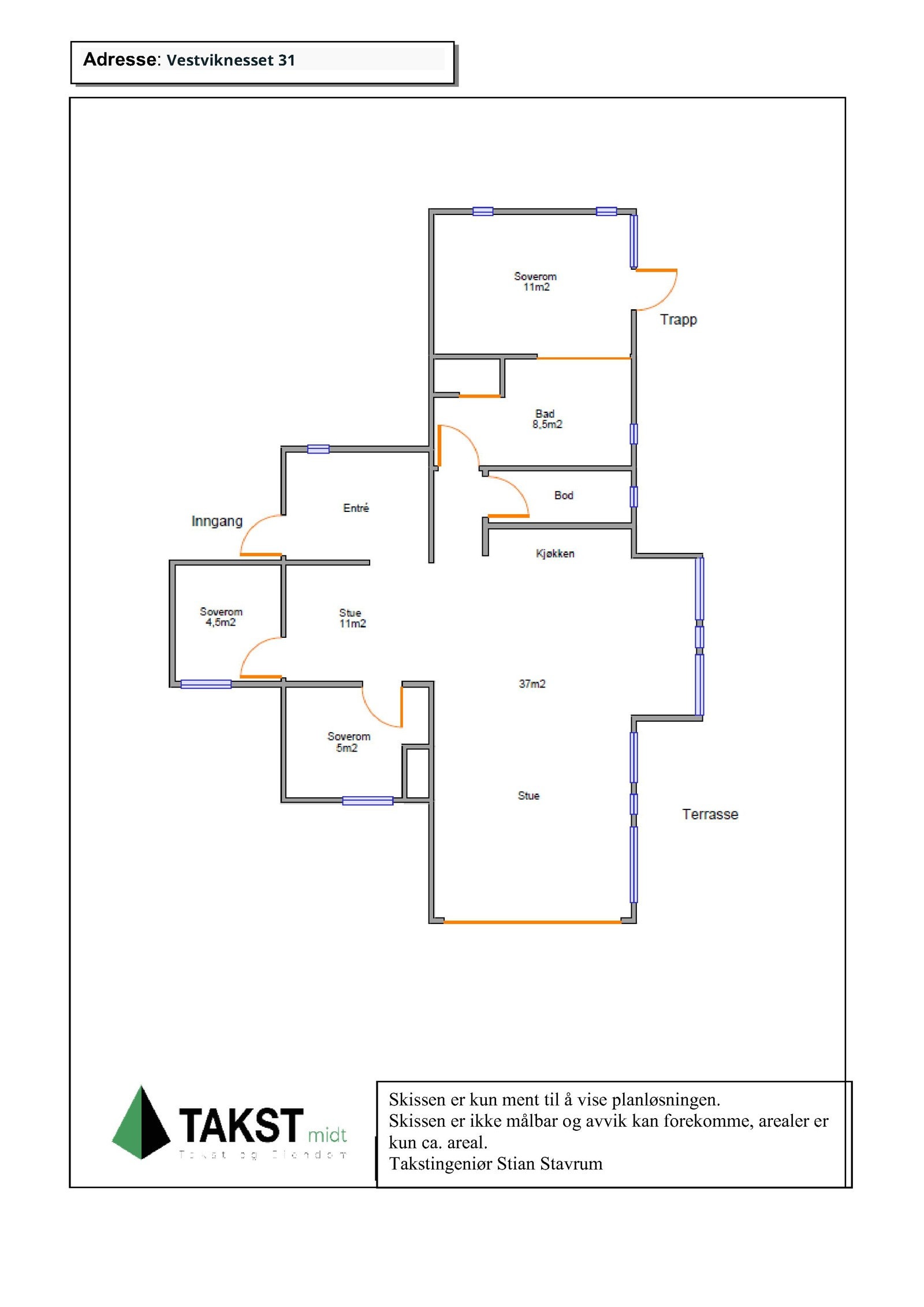 Planskisse Galleribilde