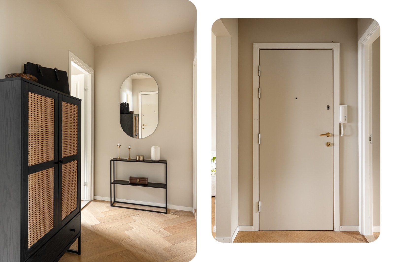 Her er det plass til å henge fra seg uteklær samt annet møblement Galleribilde