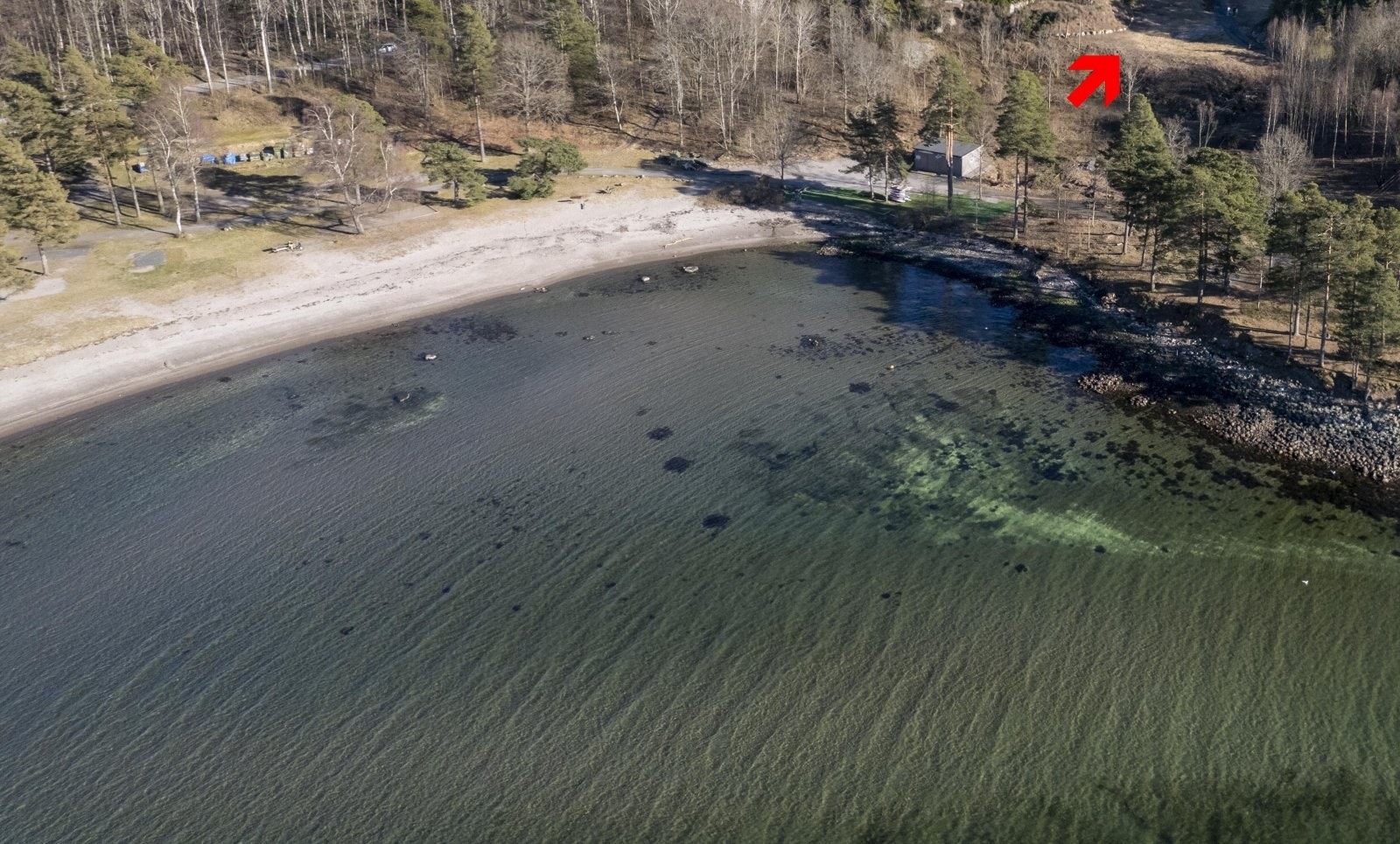 Her har du gangavstand til Langeby badestrand Galleribilde