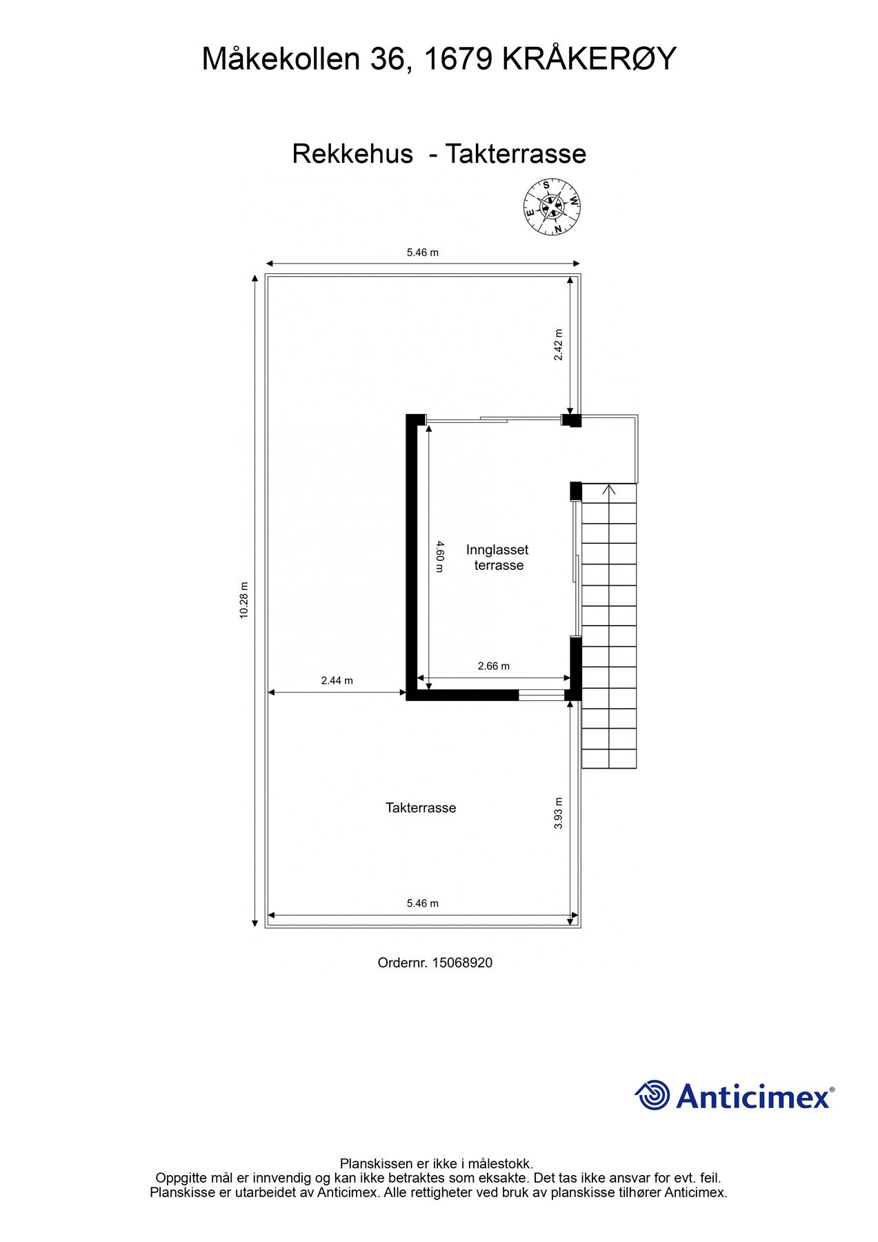 3. etasje - takterrasse med innglasset utestue. Galleribilde