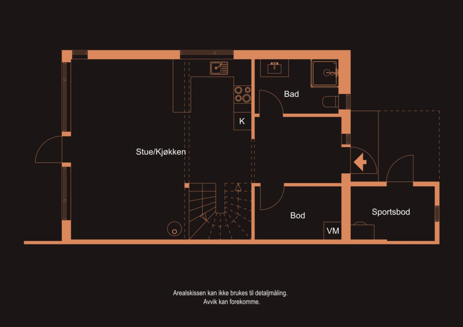 Plantegning, 1. etg. Galleribilde