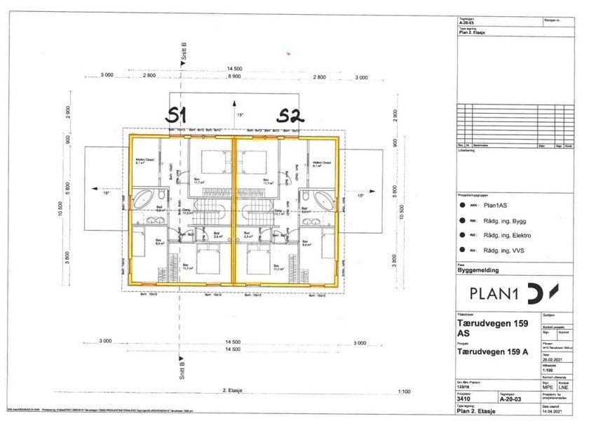 Plantegning: 2. etasje. Galleribilde