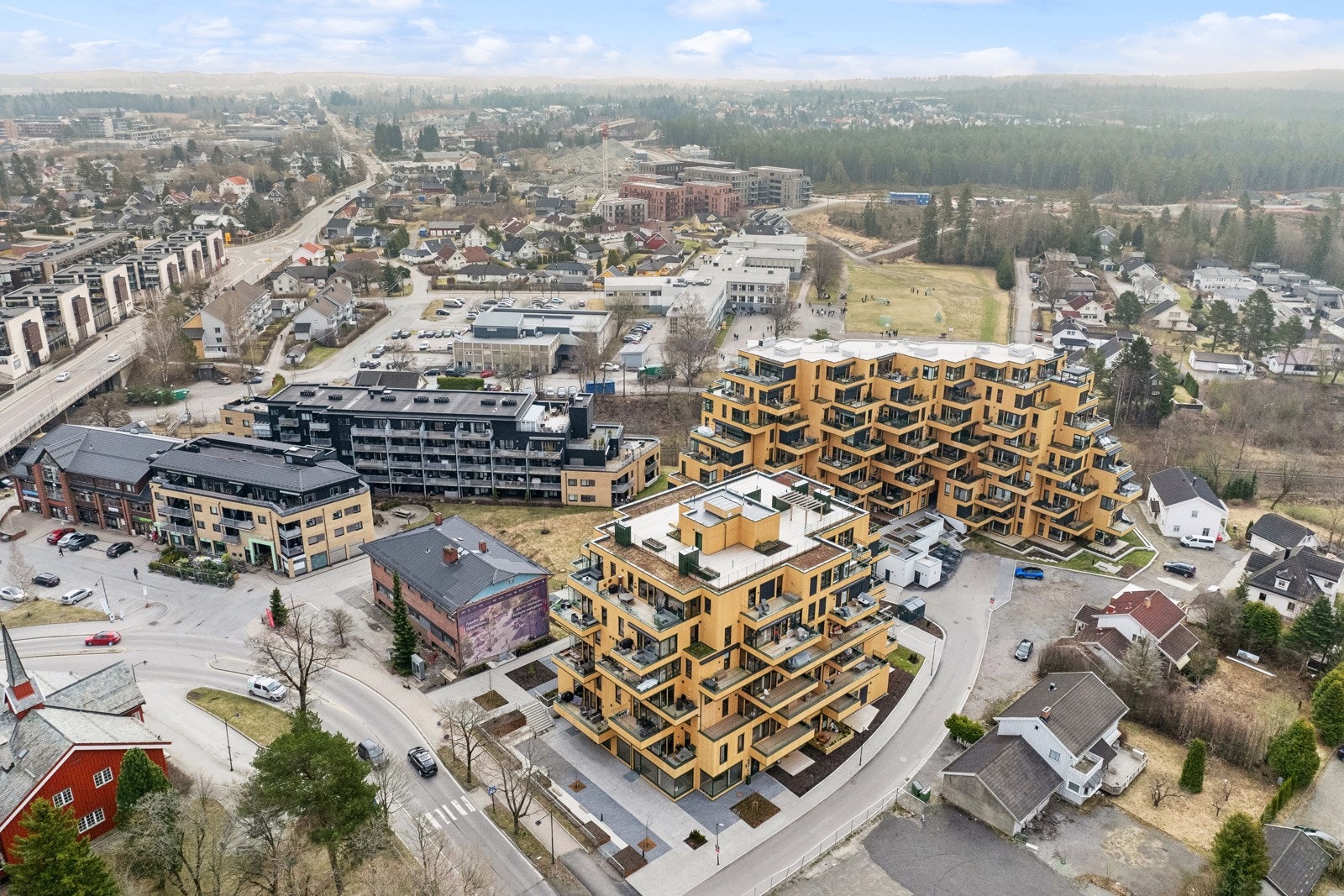 Beboerne i sameiet har også tilgang til en stor takterrasse med herlige utsiktsforhold. Galleribilde
