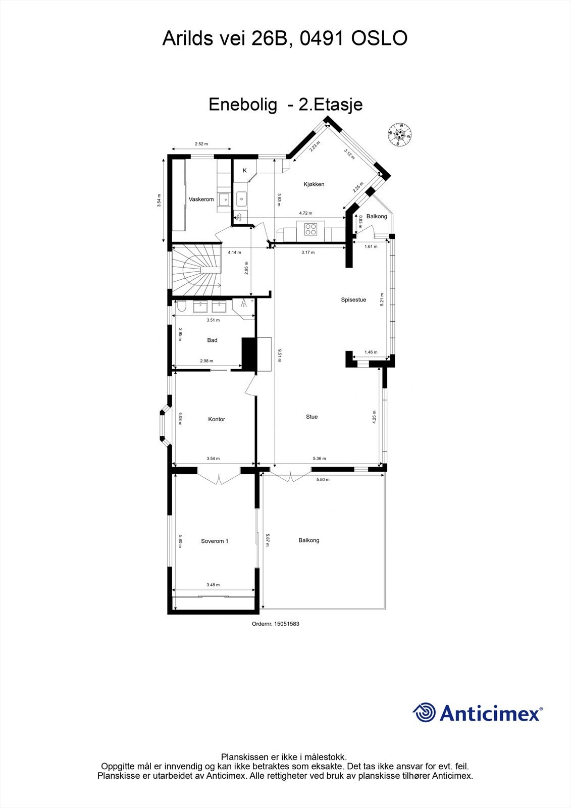 Plantegning 2. etasje Galleribilde
