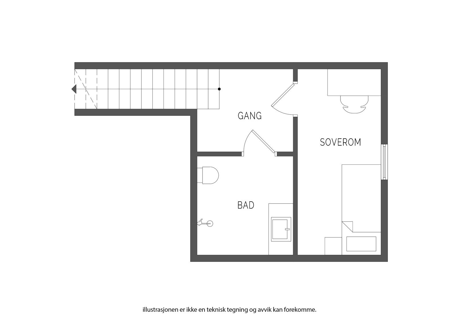 Plantegning underetasje Galleribilde