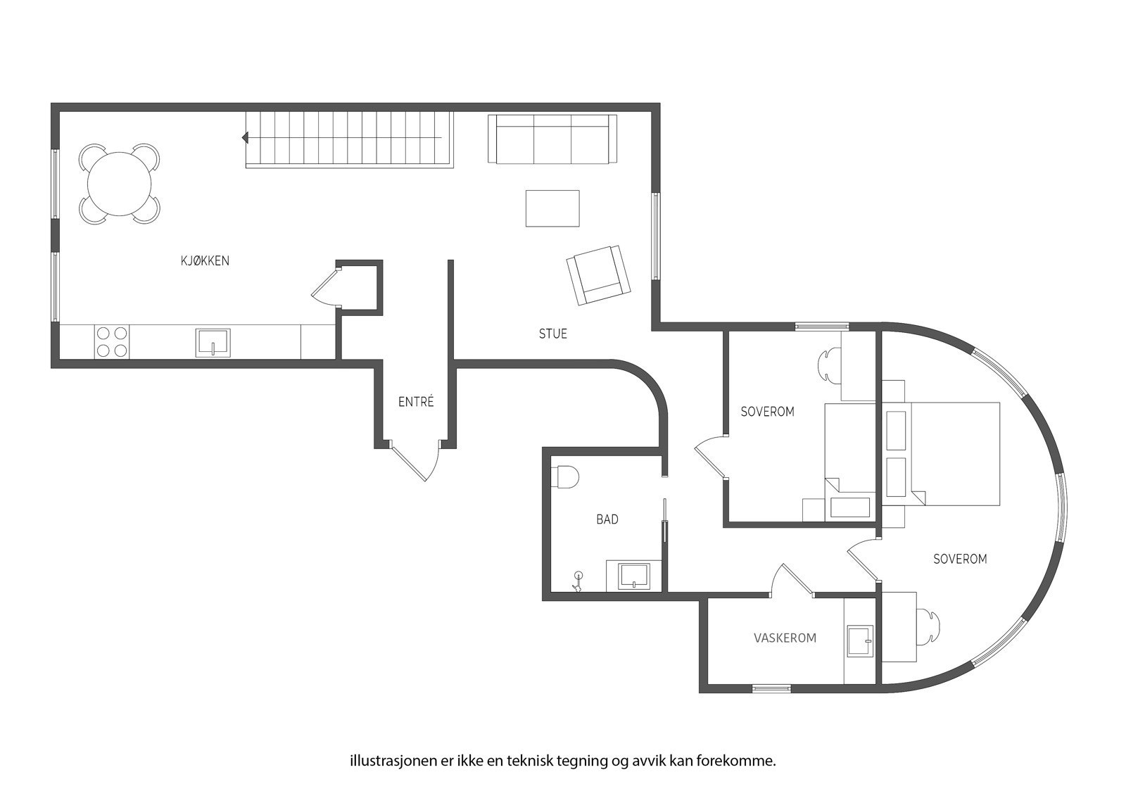 Plantegning hovedetasje Galleribilde