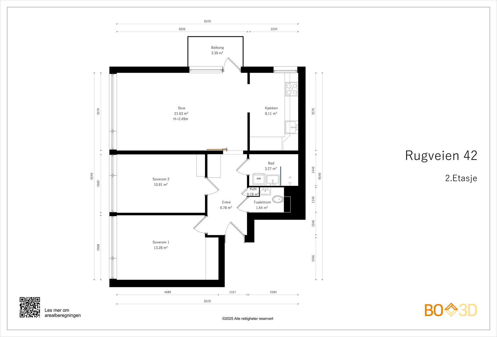 Takstmannens plantegning Galleribilde