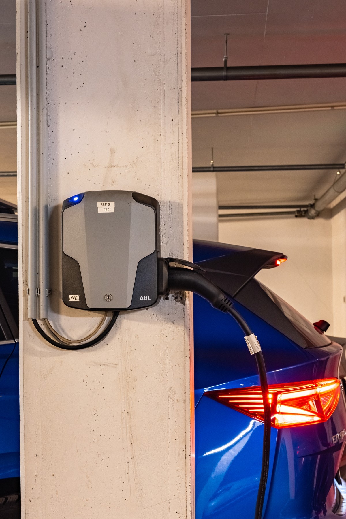 Her er det montert lader. Galleribilde