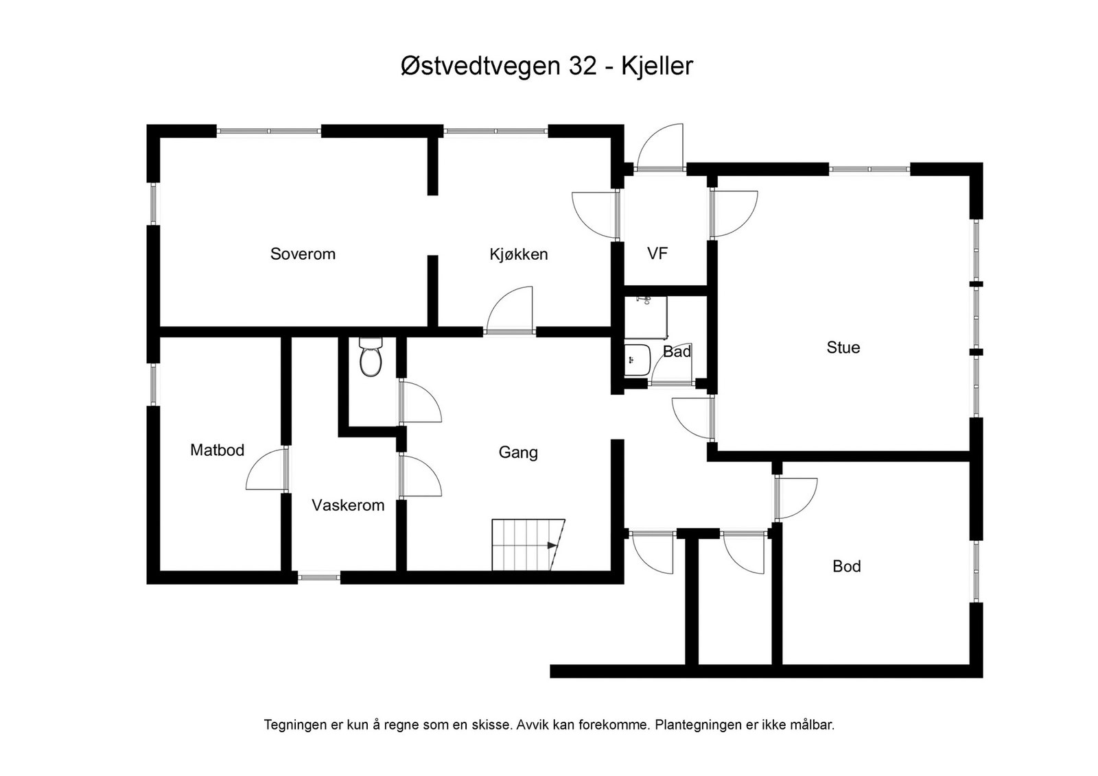 Plantegning kjeller Galleribilde