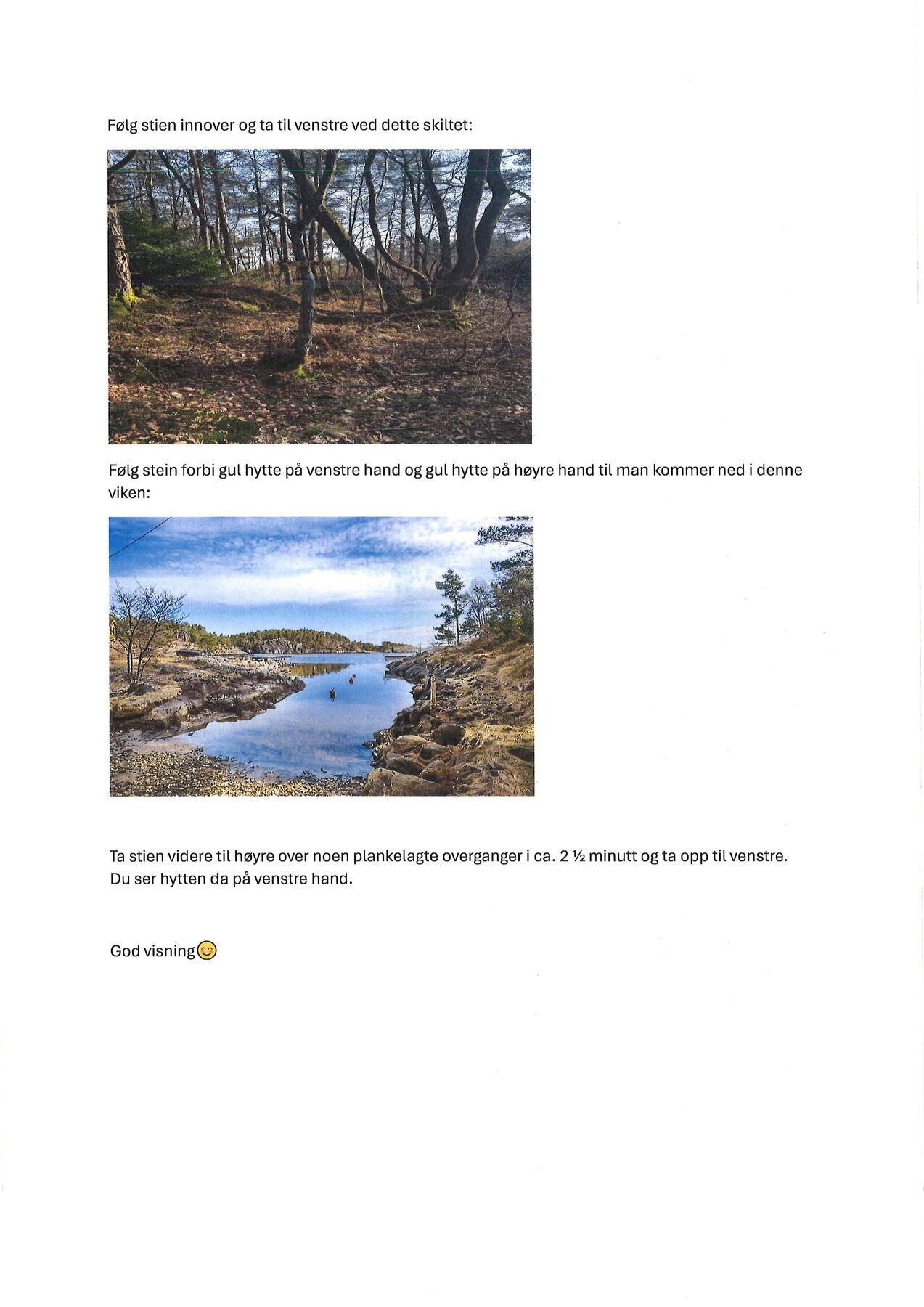 Veibeskrivelse fortsetter Galleribilde