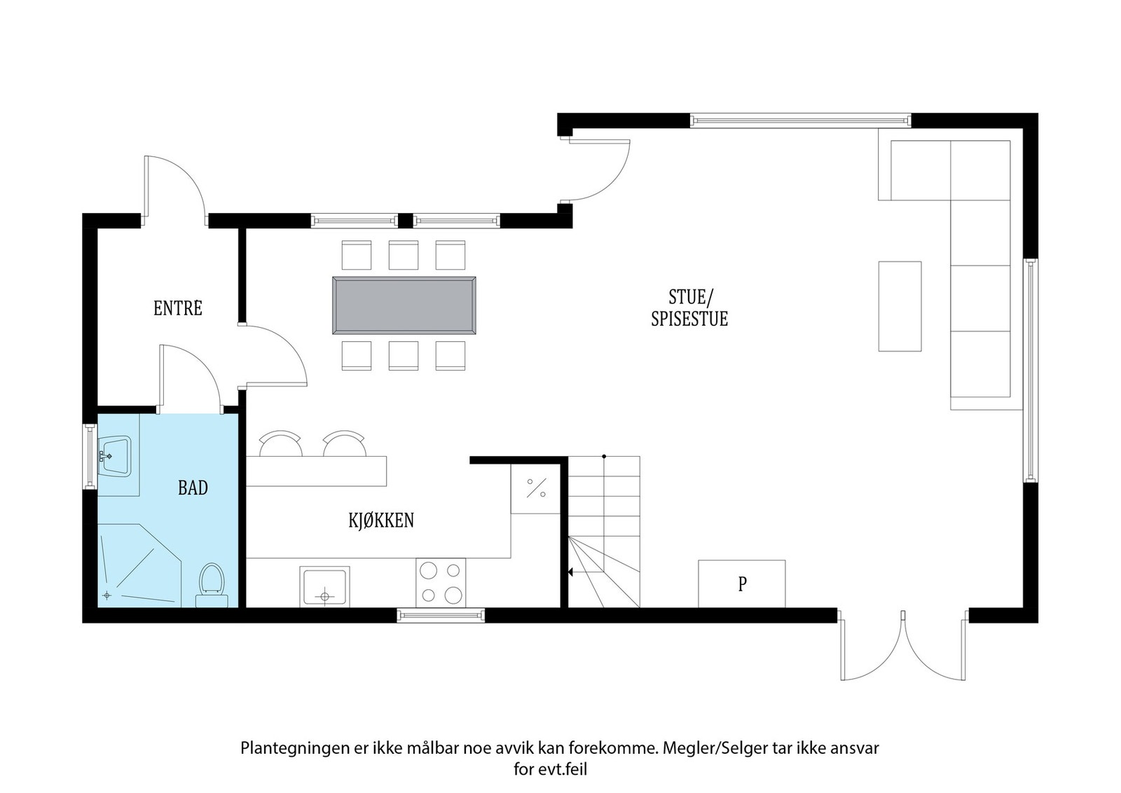 Planskisse 1 etasje Galleribilde