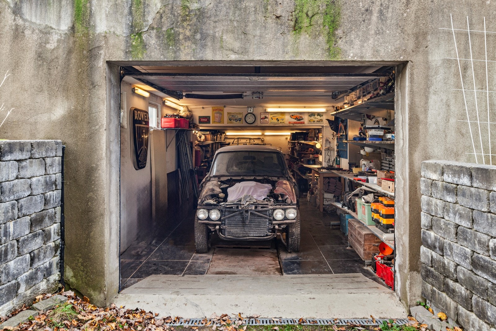 innkjøringen er langs kortfasaden på huset Galleribilde