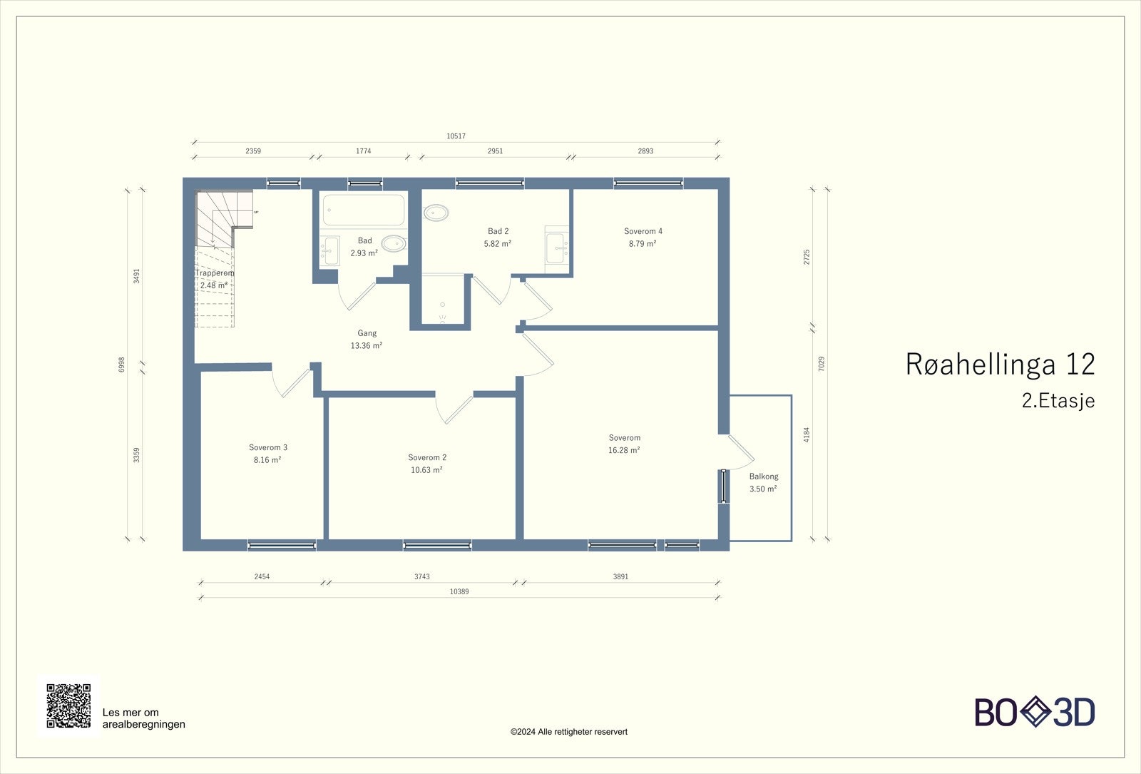 Plantegning av 2. etasje Galleribilde