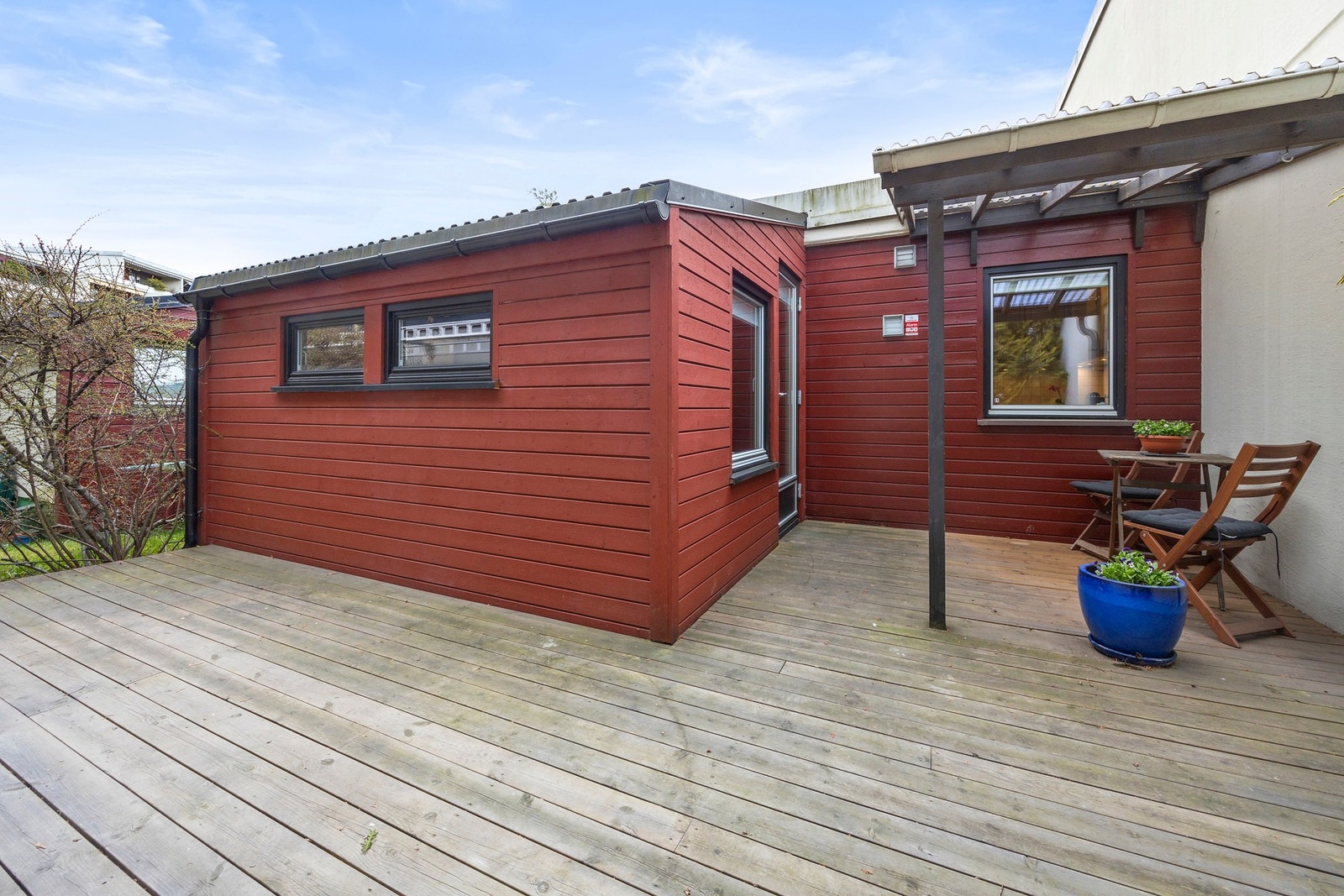 Her kan du nyte gode solforhold fra egen terrasse. Galleribilde