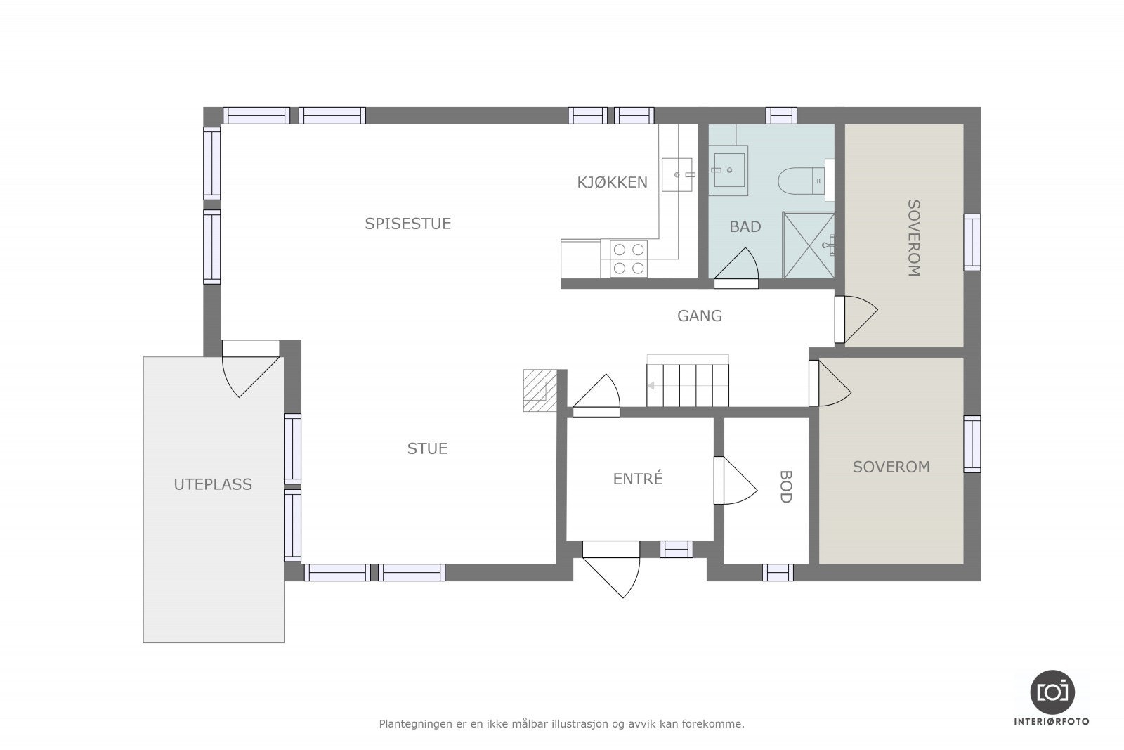 Planskisse 1.etasje Galleribilde