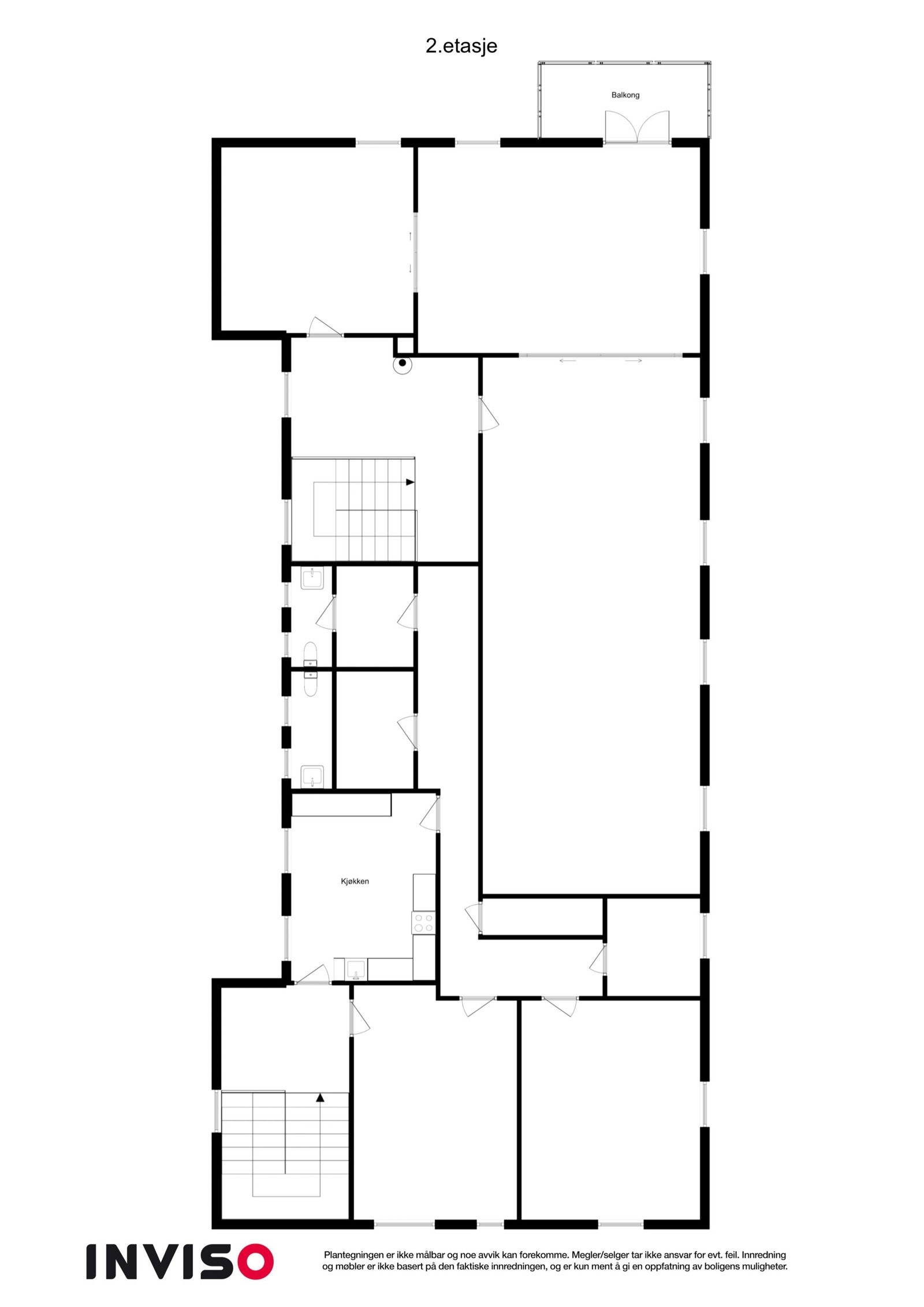 Plantegning hovedbolig 2. etasje. Galleribilde