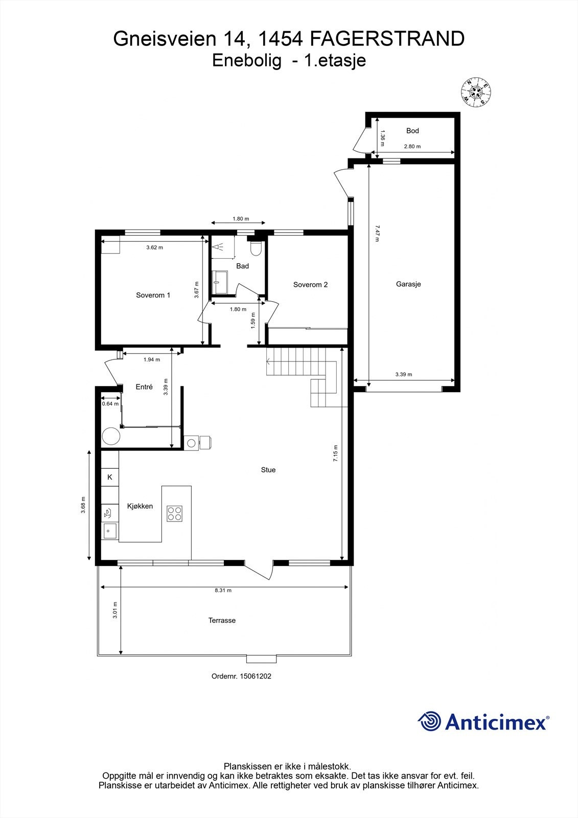 Plantegning 1.etasje Galleribilde
