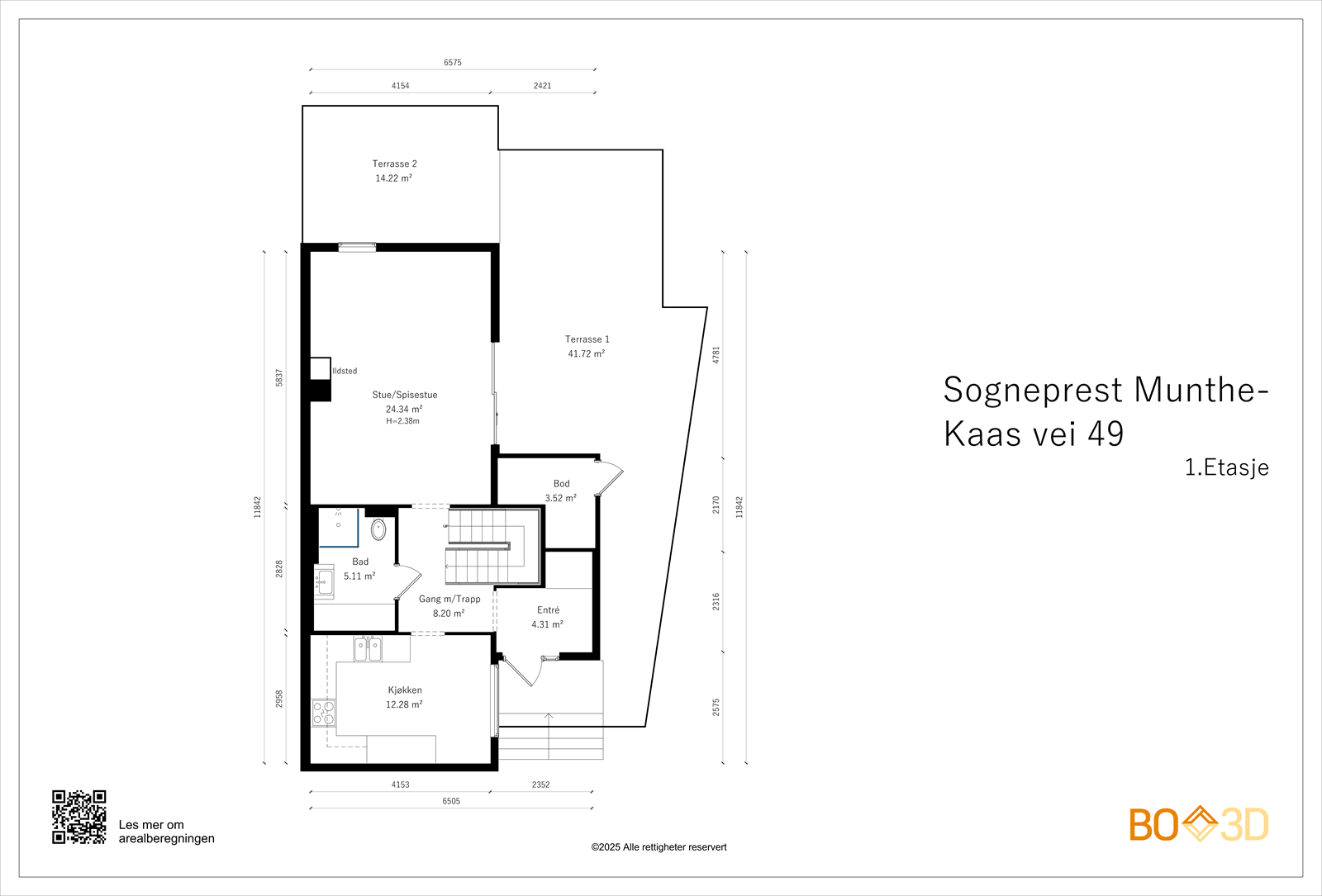 Plantegning 1. etasje Galleribilde