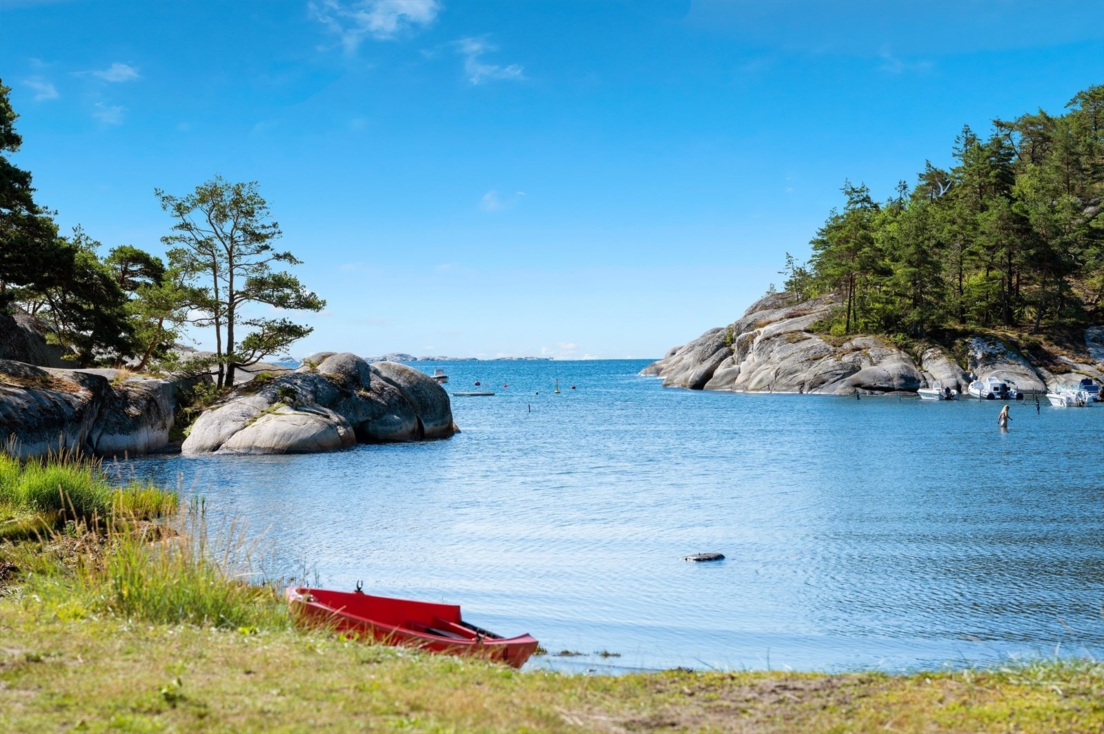 Herfellbukta en sommerdag Galleribilde