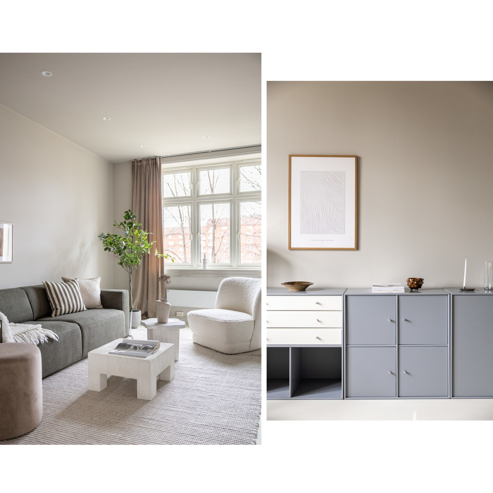 Gulvflater belagt med malt parkett. Galleribilde