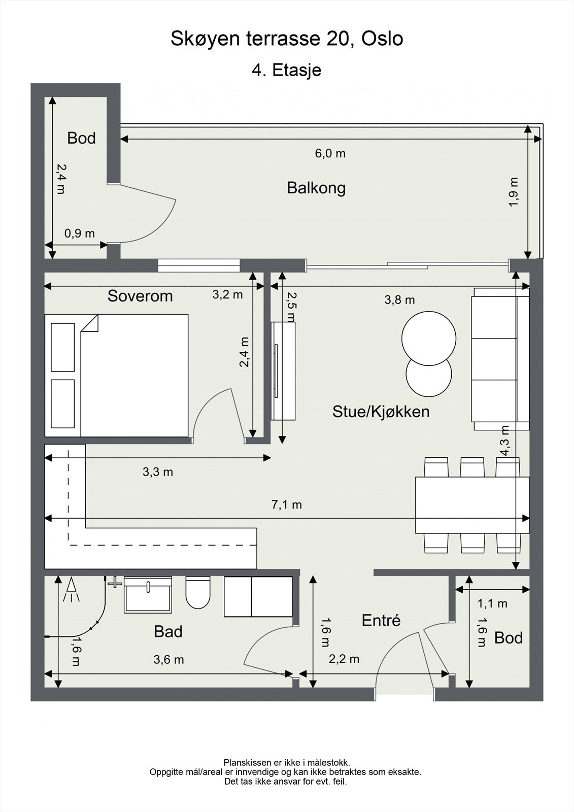 Plantegning | Arealeffektiv og god planløsning med praktiske oppbevaringsløsninger. Her bor du tilbaketrukket i grønne, idylliske omgivelser. Galleribilde