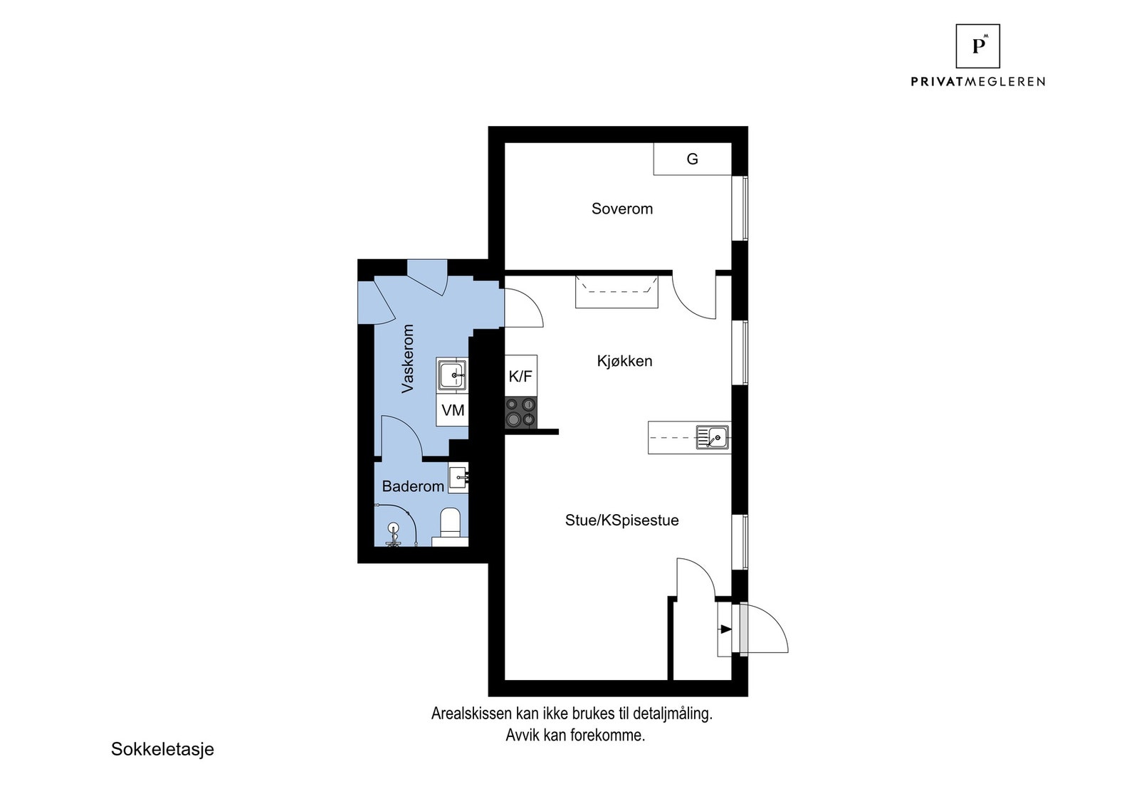 Plantegning kjellerleilighet Galleribilde