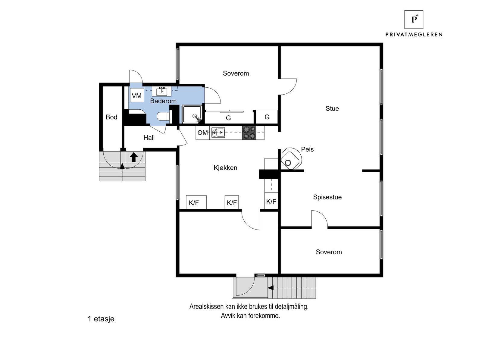 Plantegning 1. etasje Galleribilde