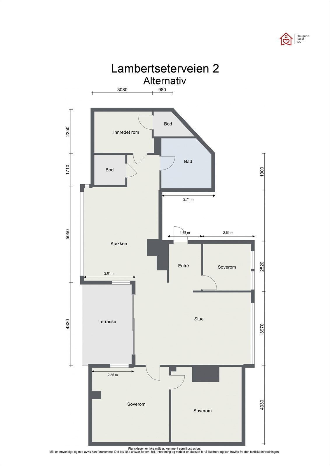 Alternativ plantegning Galleribilde