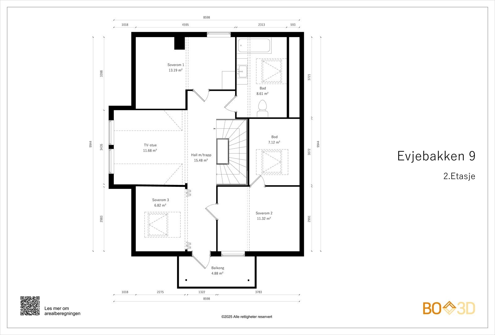 Evjebakken 9-2.Etasje. Galleribilde