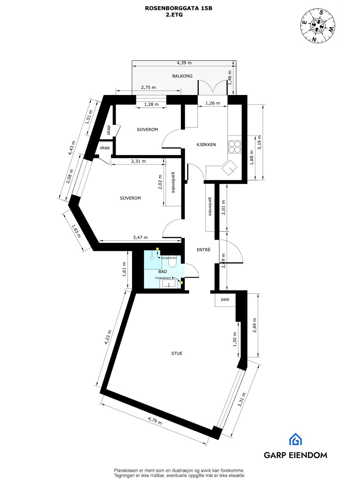 Plantegning Galleribilde