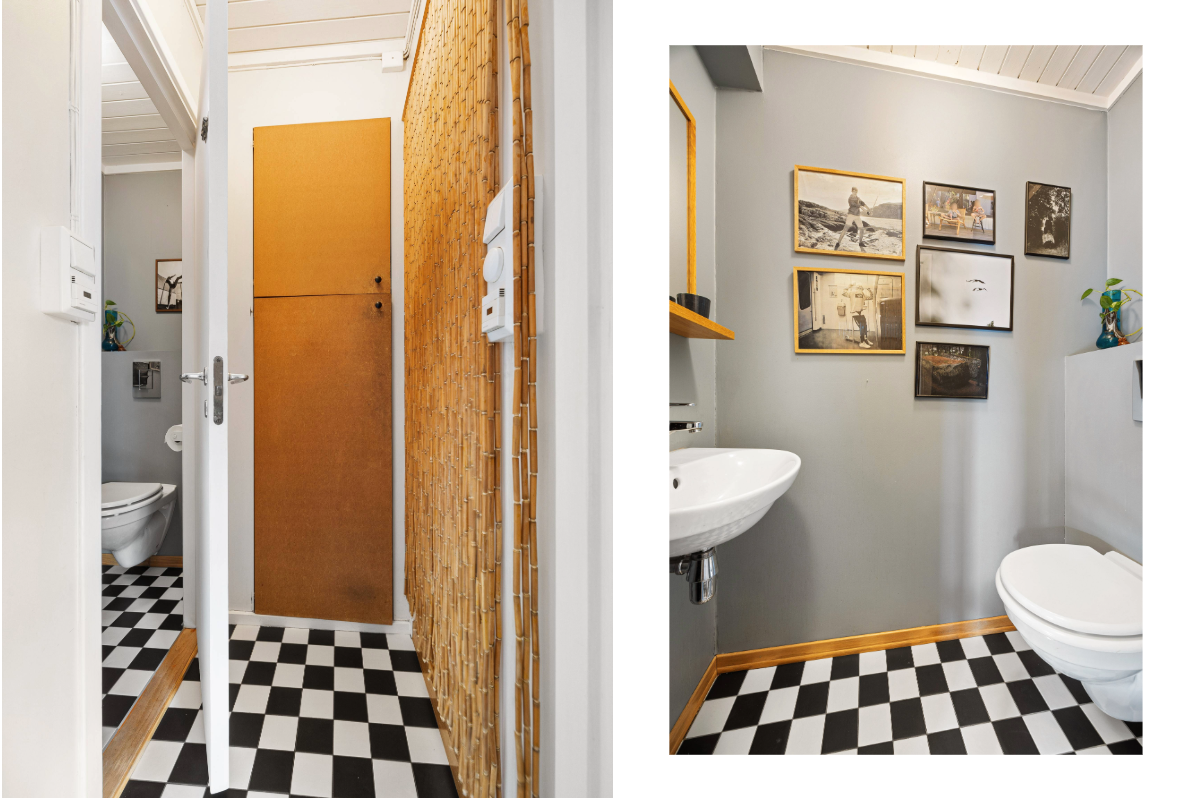 Separat wc. Integrert skap for oppbevaring. Galleribilde