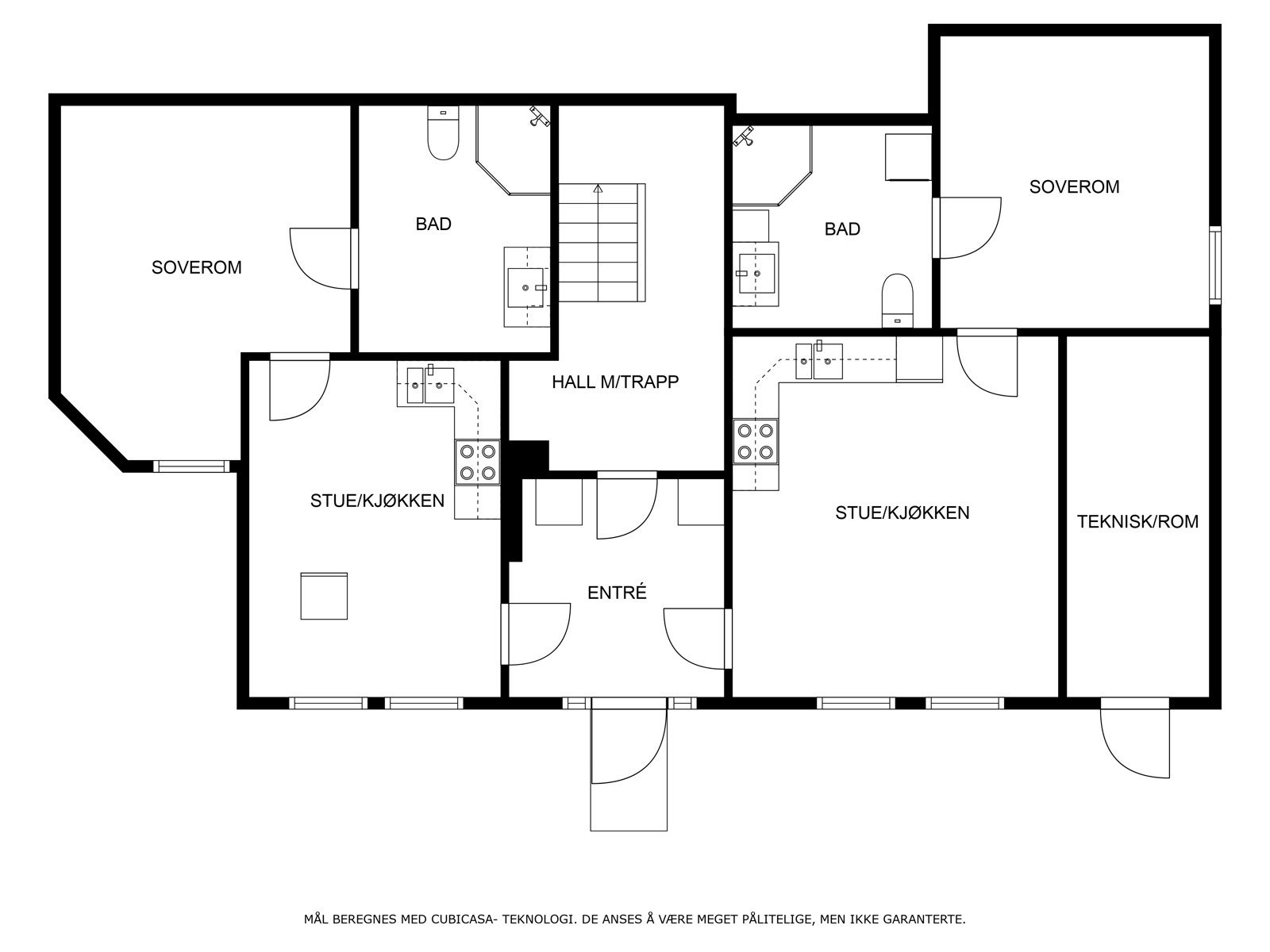 Plantegning 1. etasje Galleribilde