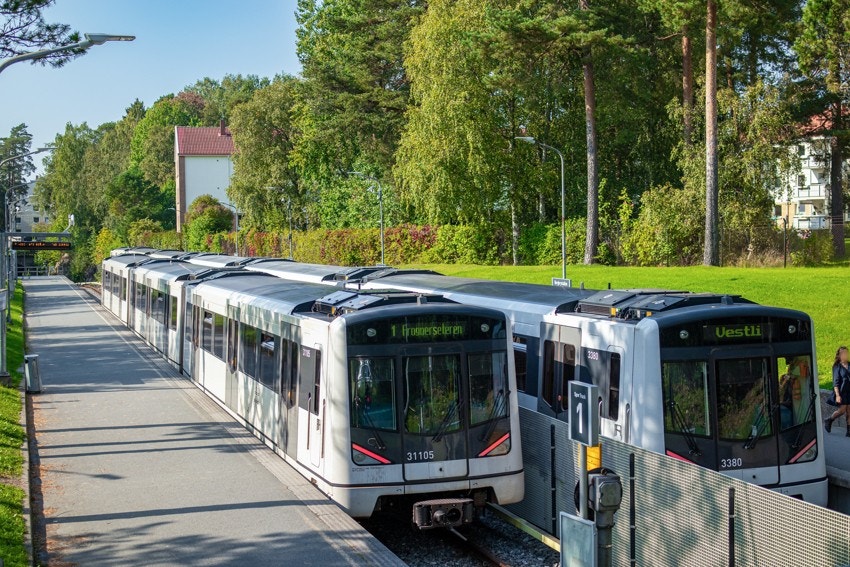 Kort vei til Bergkrystallen T-banestasjon Galleribilde