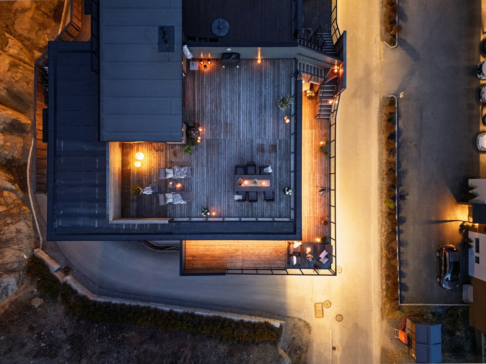 Deler av takterrassen er forsterket og klargjort for jacuzzi Galleribilde