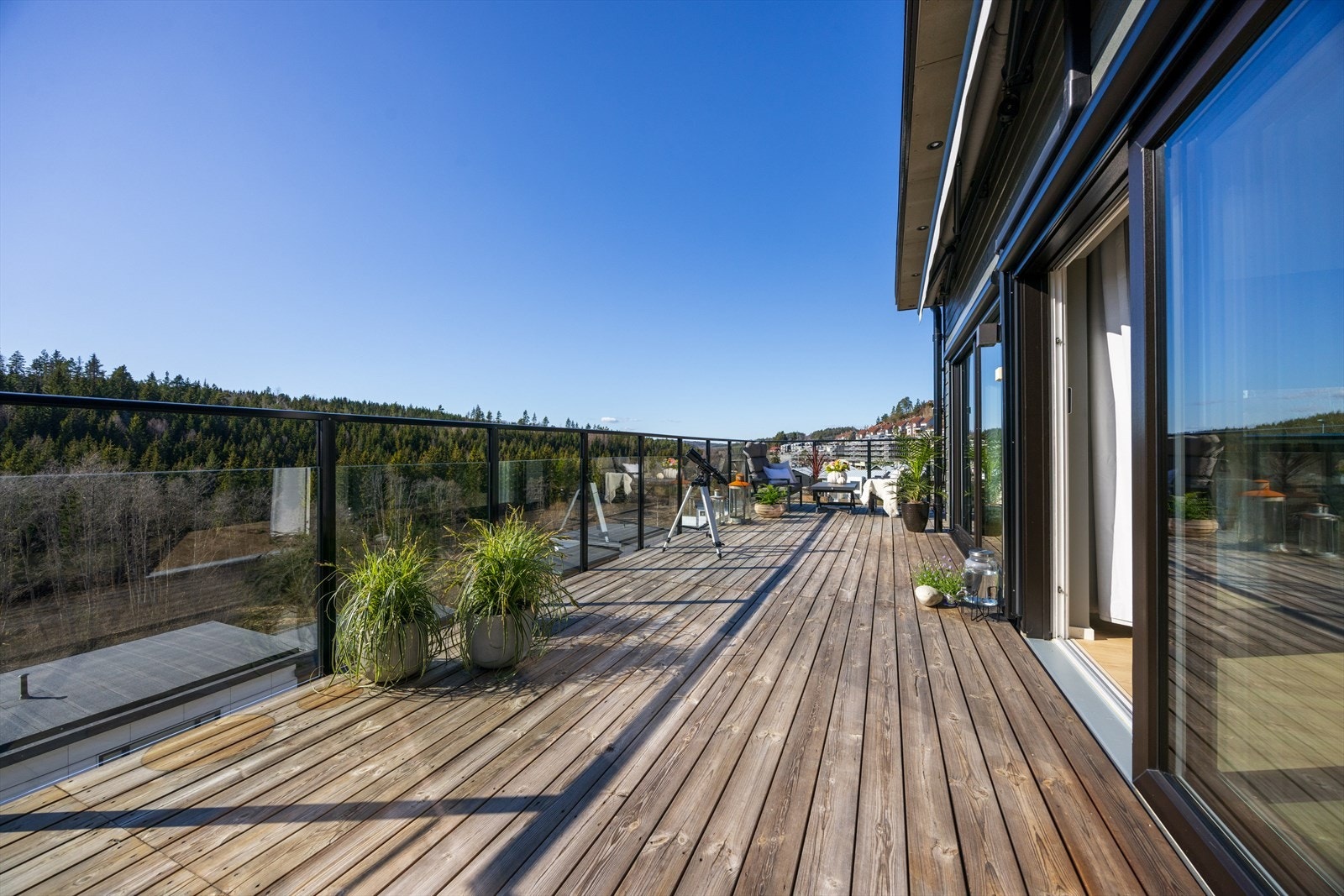 I 4.etasje er det hele 60 kvm terrasse Galleribilde