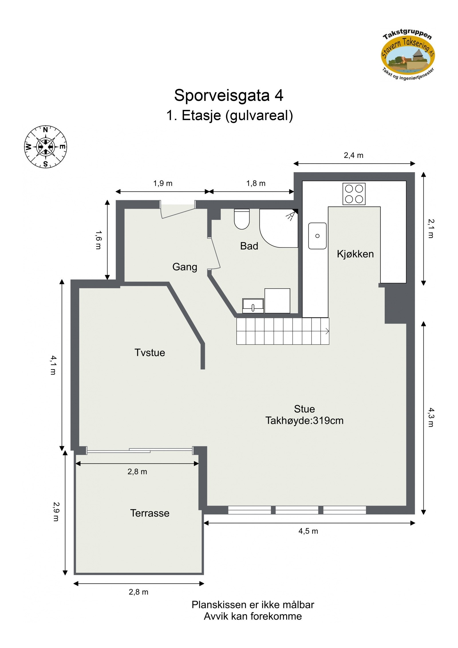 Plantegning 1. etasje. Galleribilde