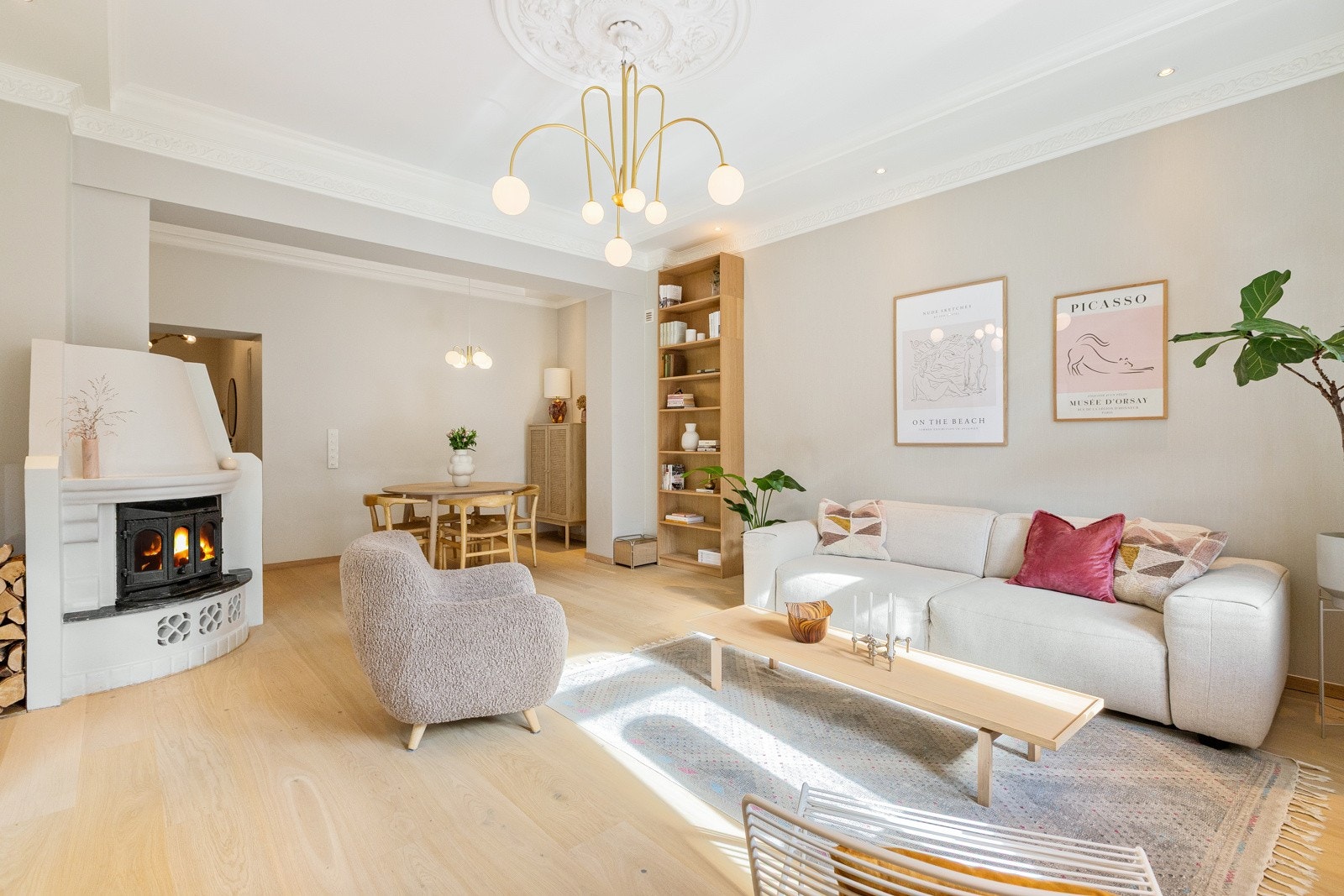 Lekker enstavs parkett fra Boen på flere gulv Galleribilde