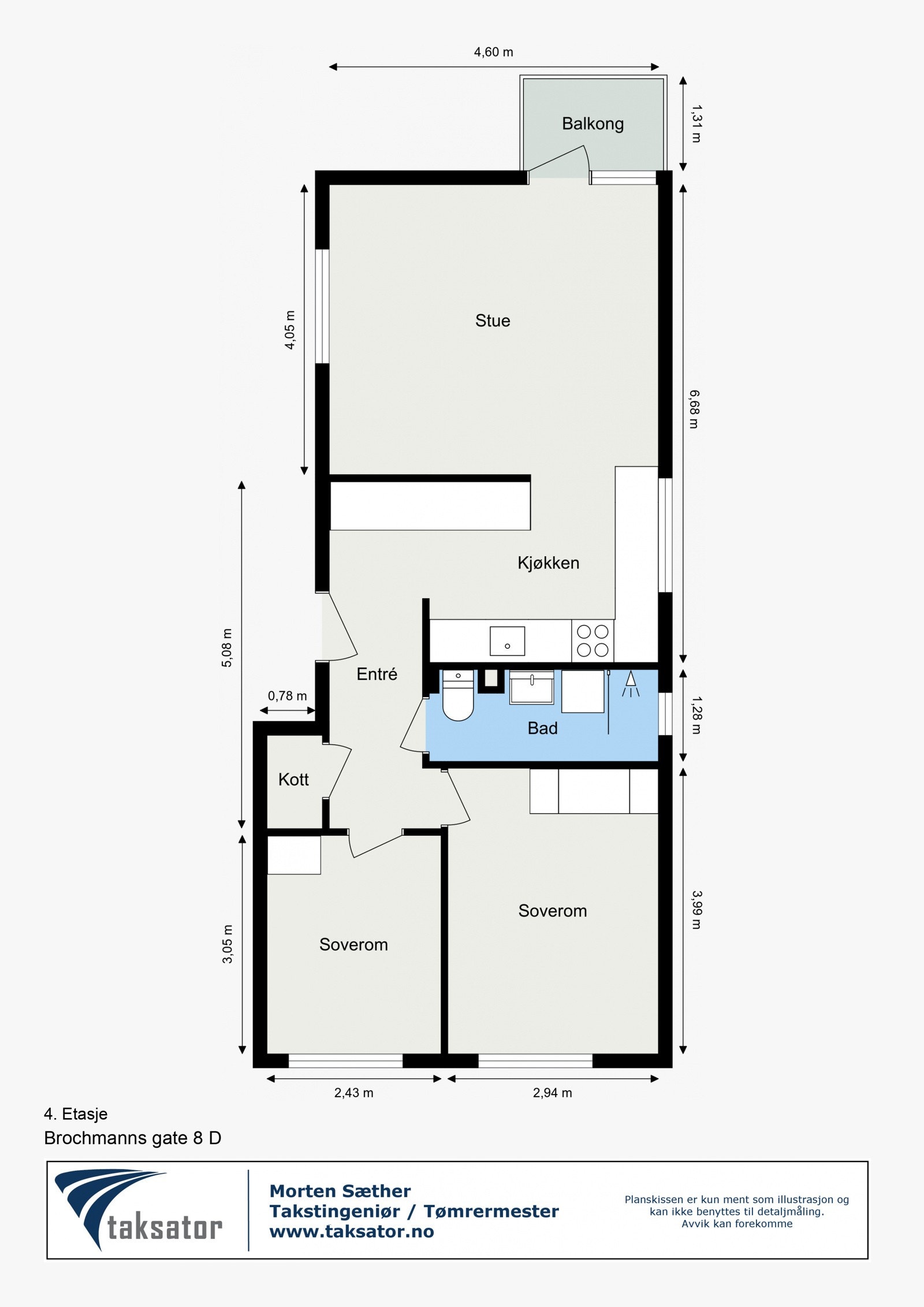 Plantegning - 4. etasje. Galleribilde