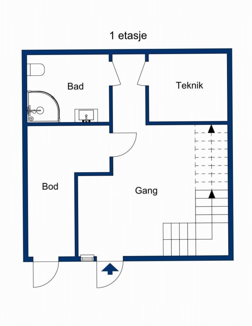 Planillustrasjon underetasje Galleribilde