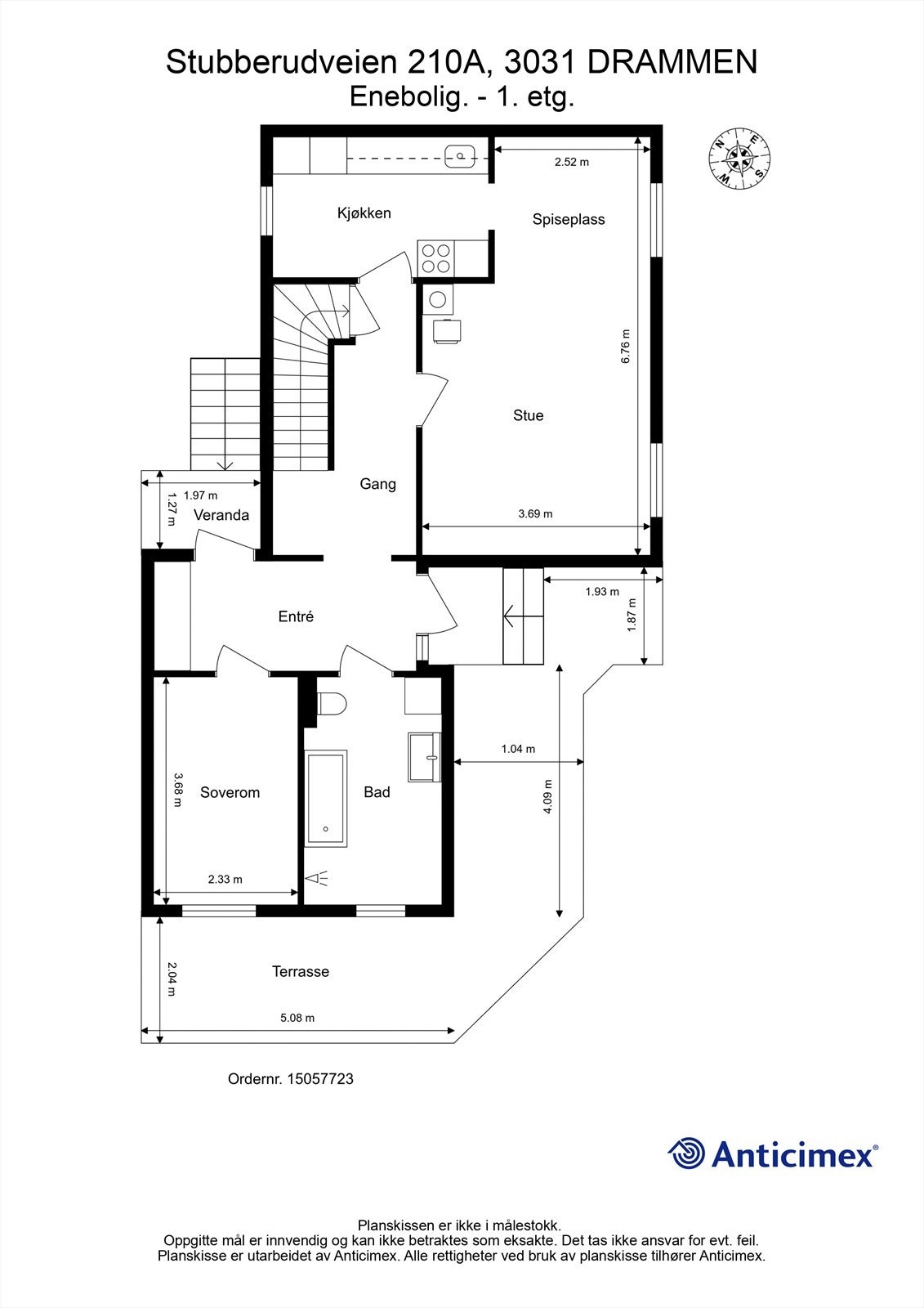 Plantegning 1. etasje Galleribilde