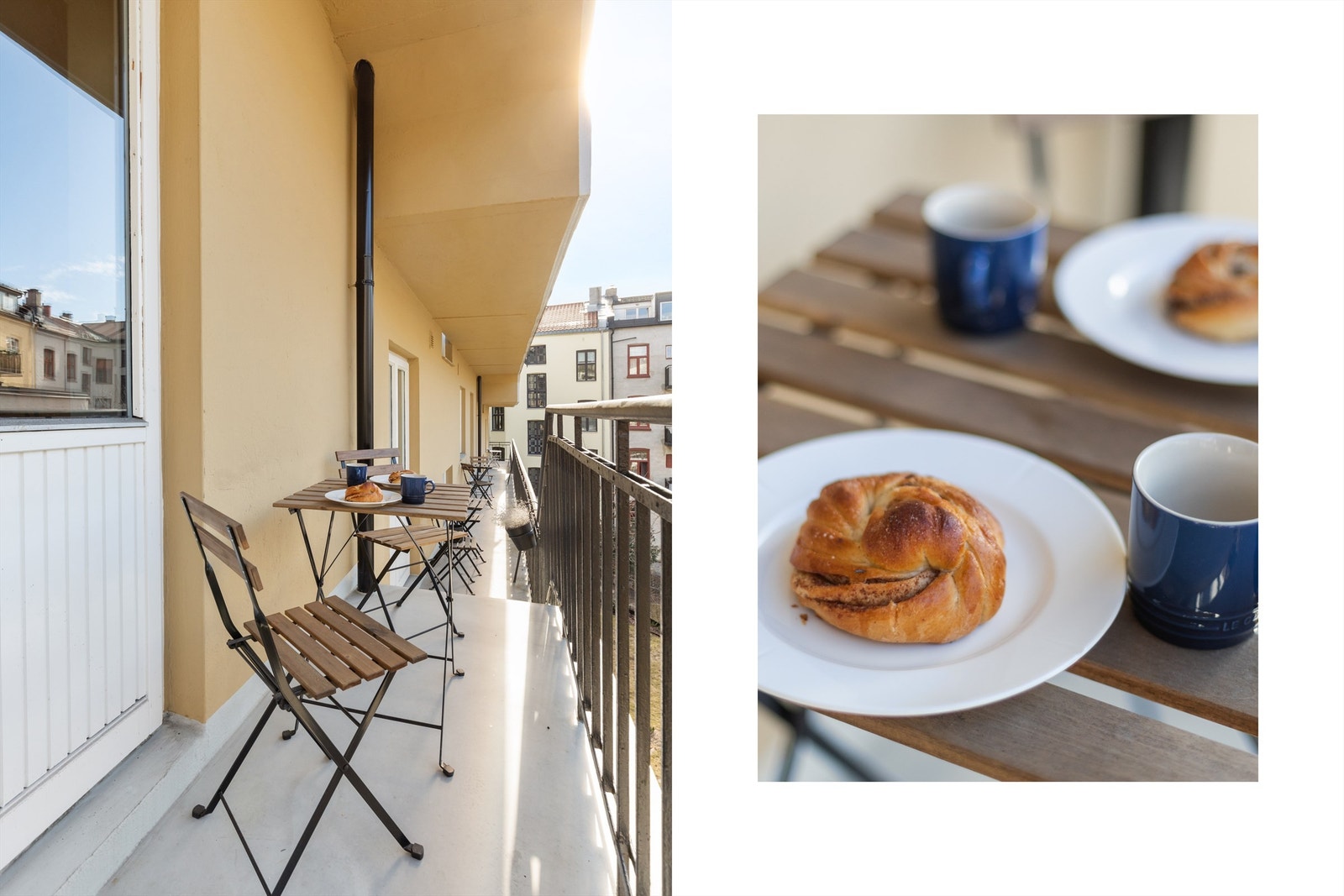 Det gjøres oppmerksom på at innredning av brannbalkong ikke må være til hinder for rømningsvei og må skje i samsvar med husordensregler. Galleribilde